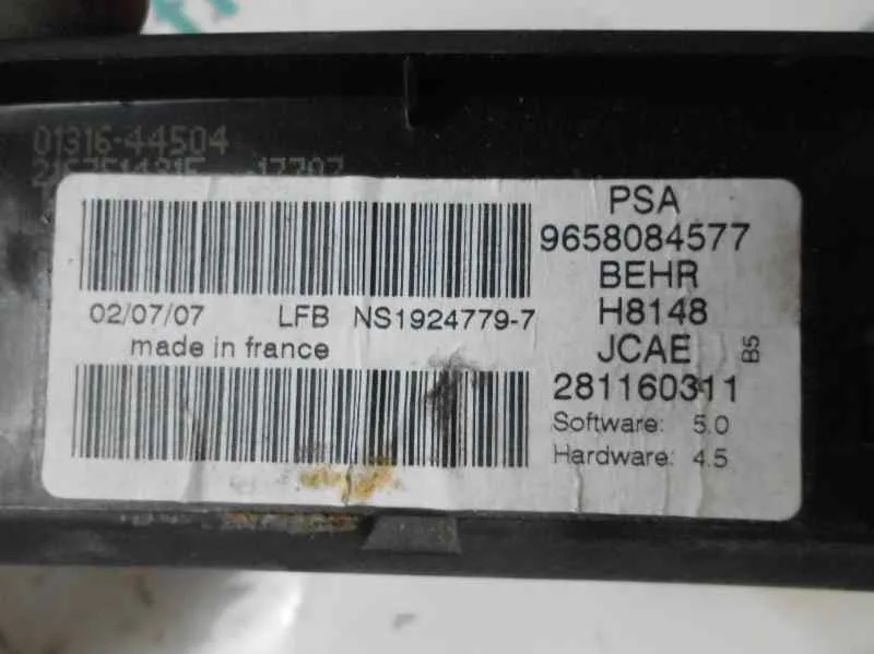 Mando Climatizador para Citroën C4 Berlina