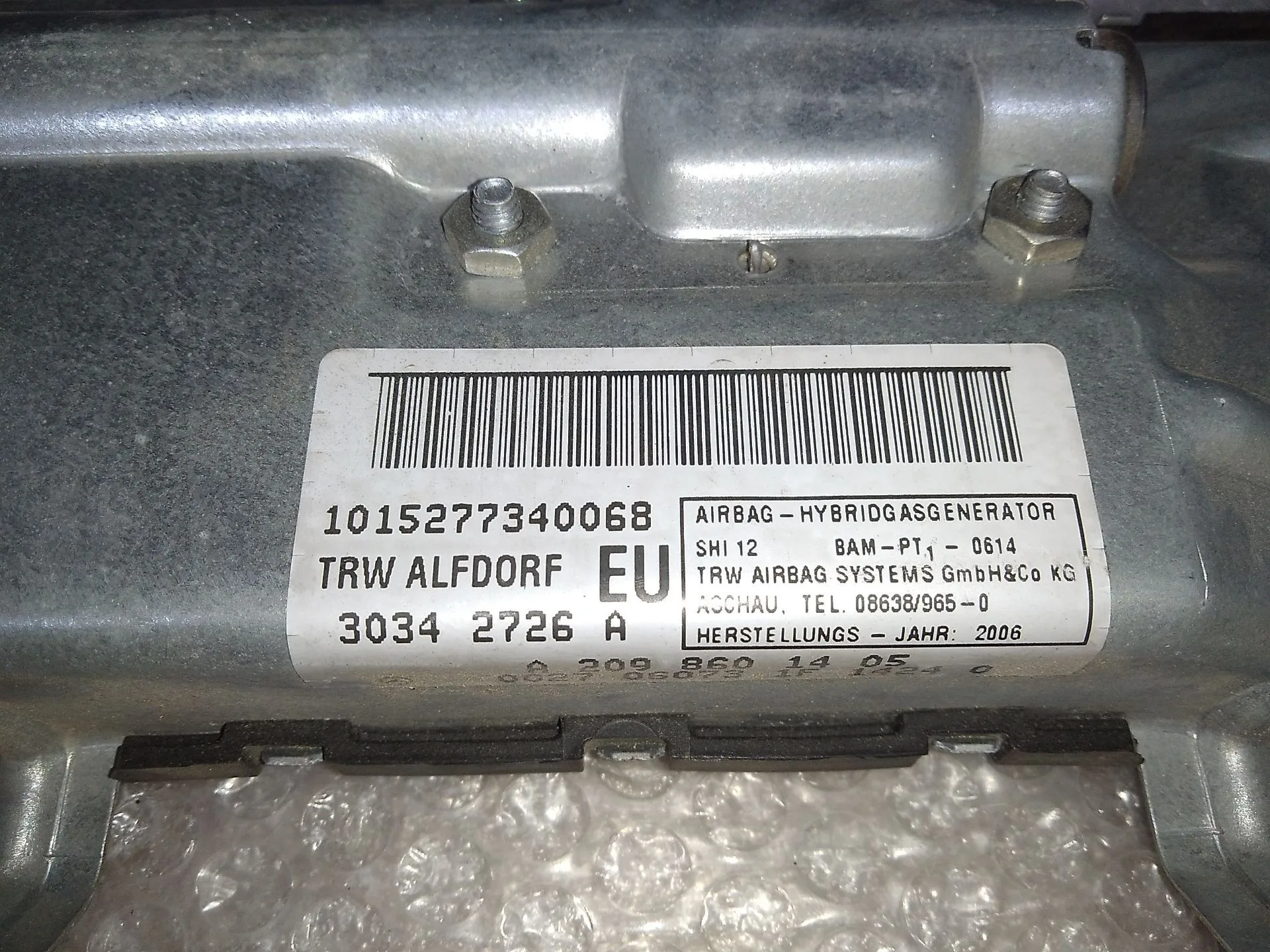 Airbag Lateral Derecho para Mercedes-Benz Clase Clk (W209) Coupe