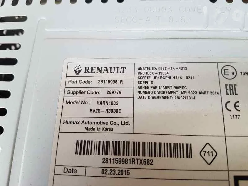 Sistema Audio / Radio para Renault Clio Iv