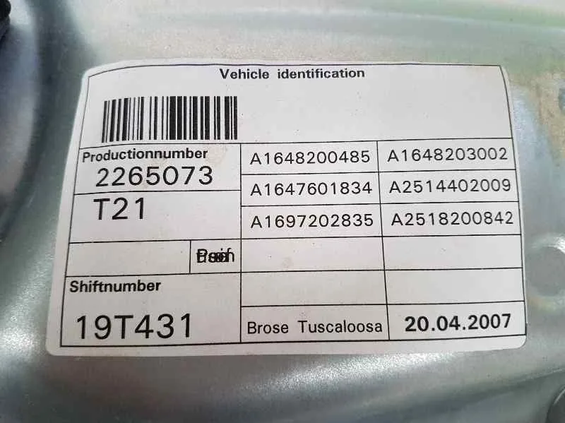 Elevalunas Delantero Derecho para Mercedes-Benz Clase M (W164)