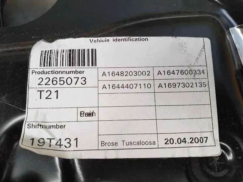 Elevalunas Trasero Izquierdo para Mercedes-Benz Clase M (W164)