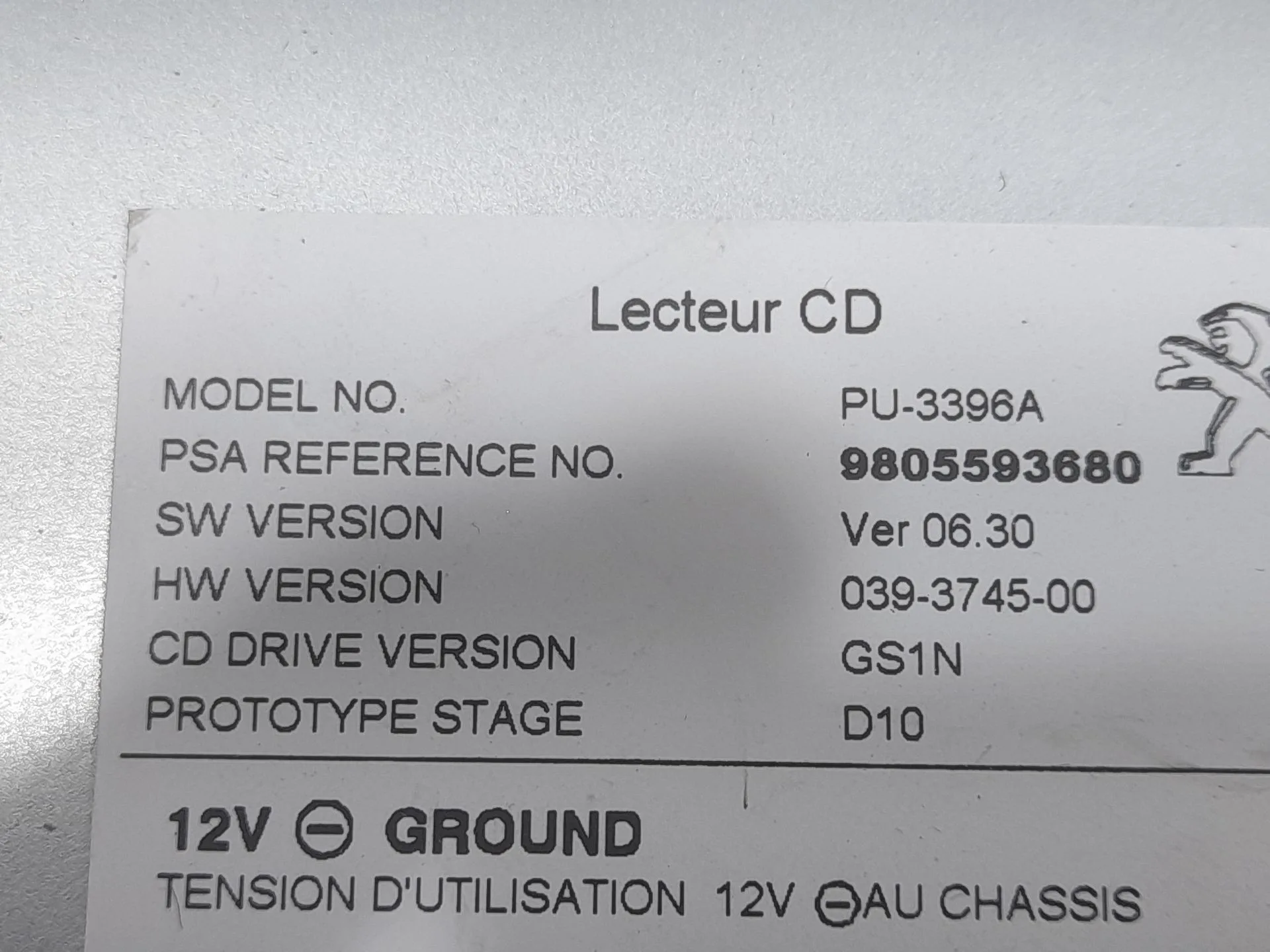Sistema Audio / Radio Cd para Peugeot 308