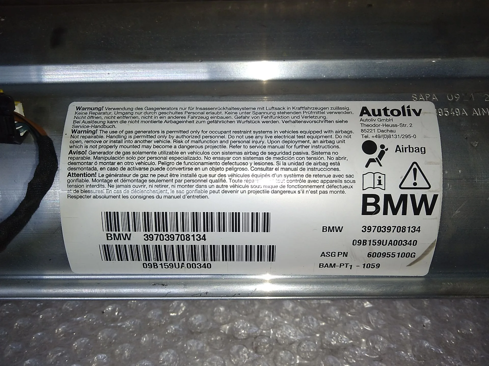Kit Airbag para Bmw Serie 5 Berlina (E60)