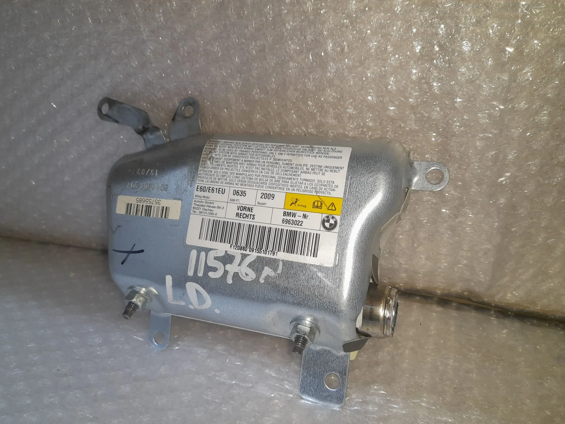 Airbag Lateral Delantero Derecho para Bmw Serie 5 Berlina (E60)