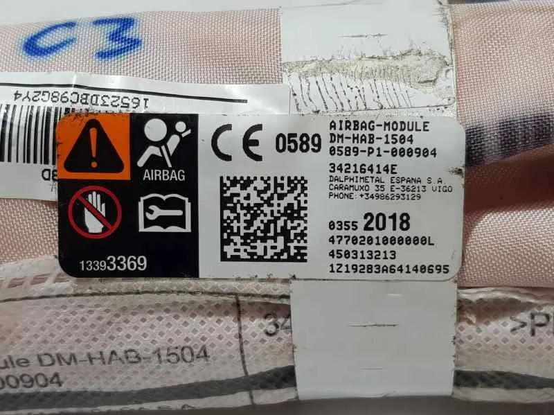 Airbag Cortina Delantero Izquierdo para Citroën C3 Aircross