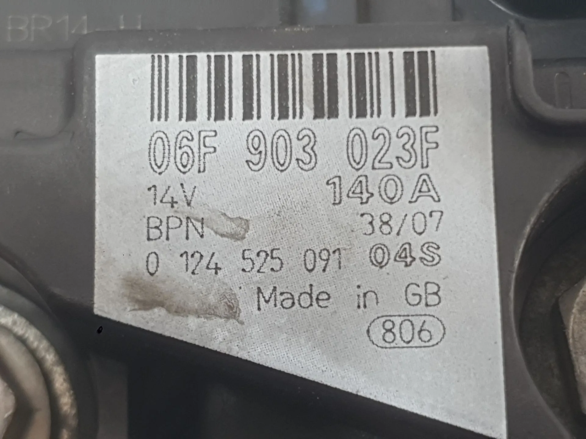 Alternador para Audi Tt (8J3/8J9)