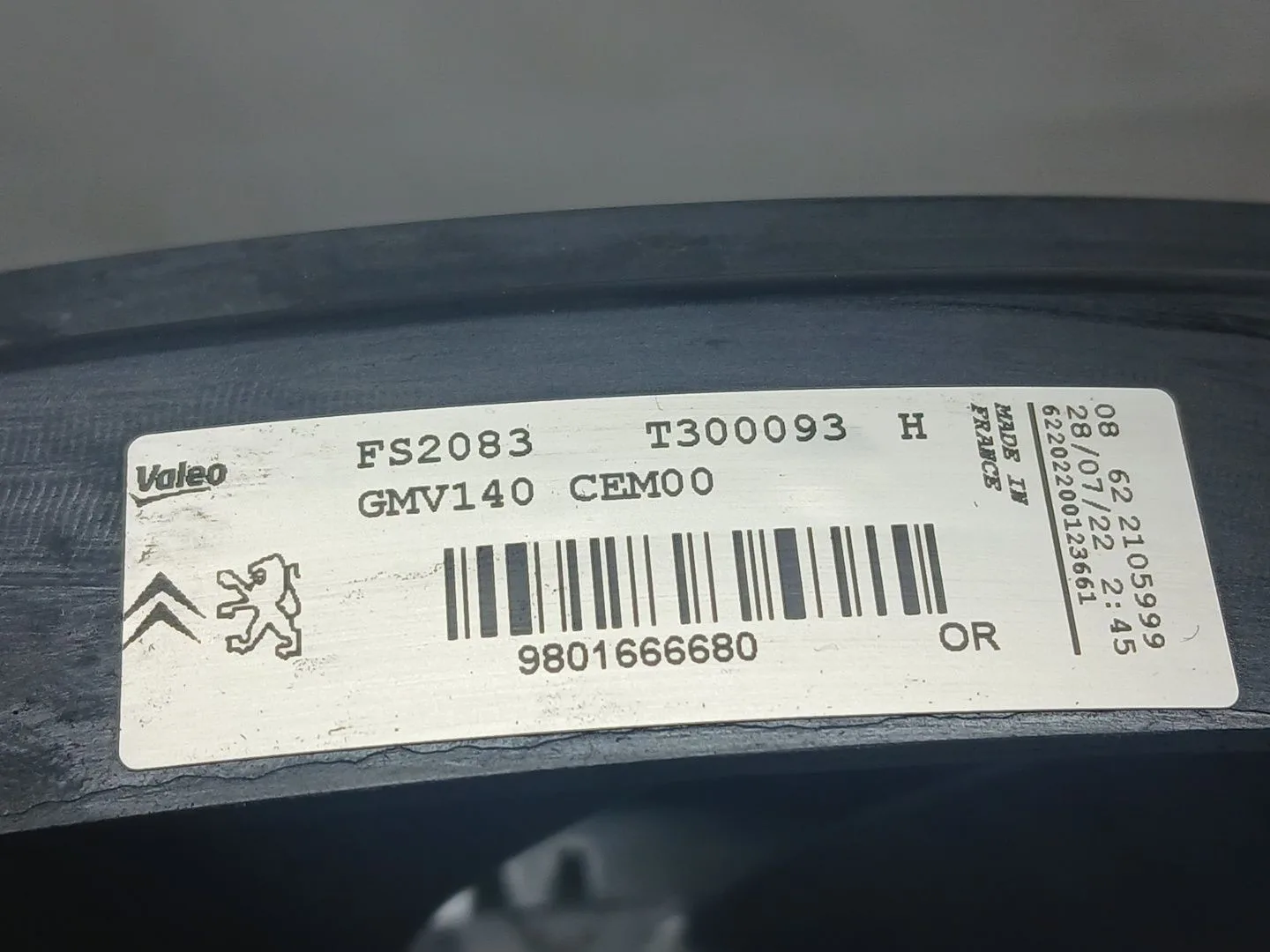Electroventilador para Citroën C3