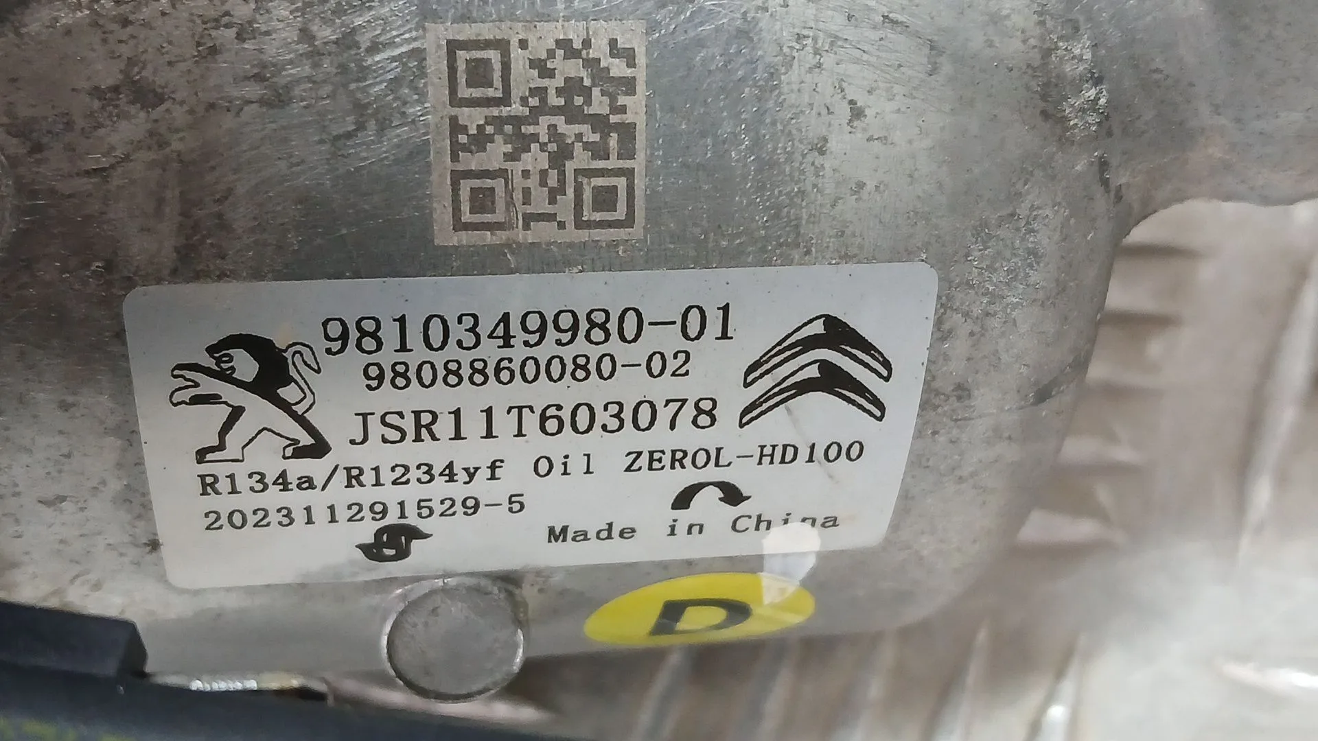 Compresor Aire Acondicionado para Citroën C3 Iii (Sx)
