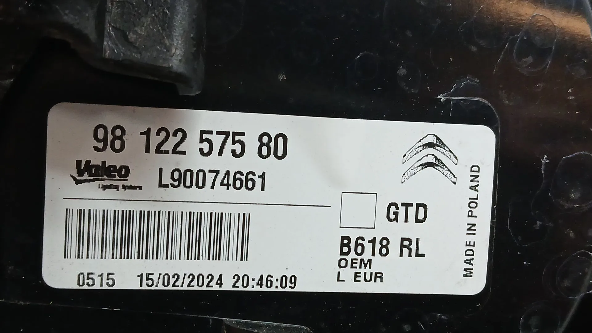 Piloto Trasero Izquierdo para Citroën C3 Iii (Sx)