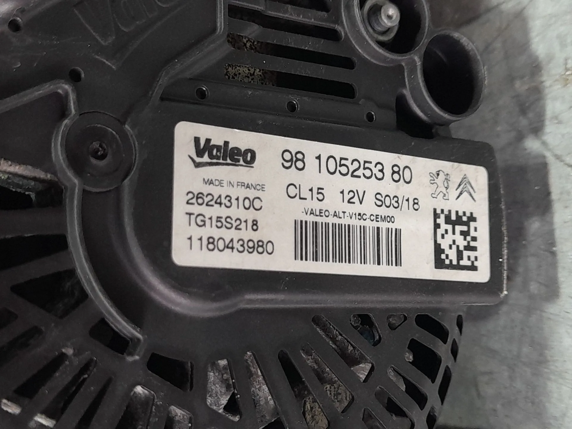 Alternador para Citroën C3 Aircross Ii (2R_, 2C_)
