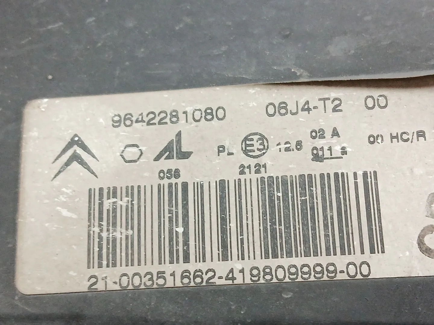 Faro Derecho para Citroën C2 (Jm_)