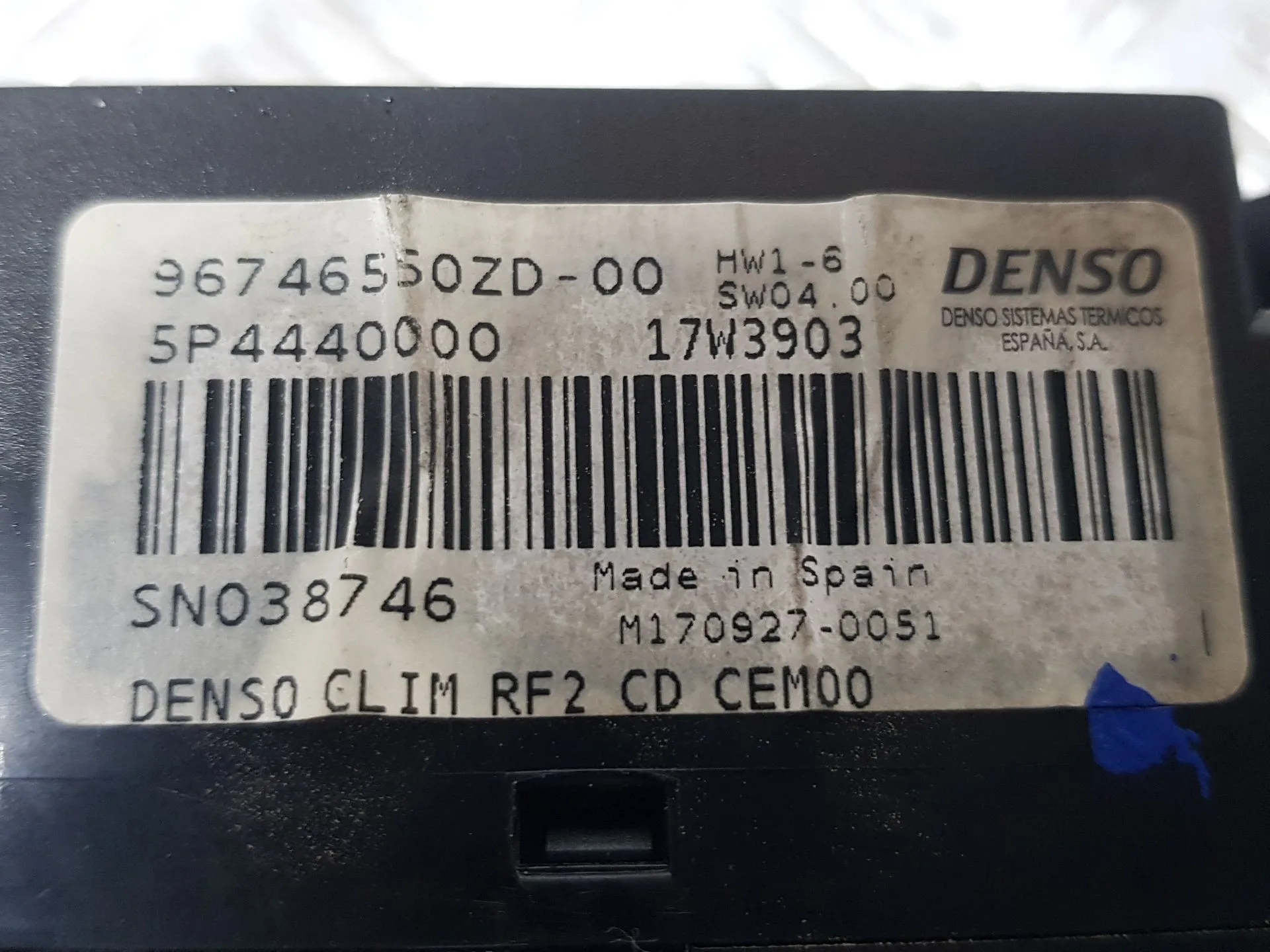 Mando Calefaccion / Aire Acondicionado para Citroën C-Elysee (Dd_)