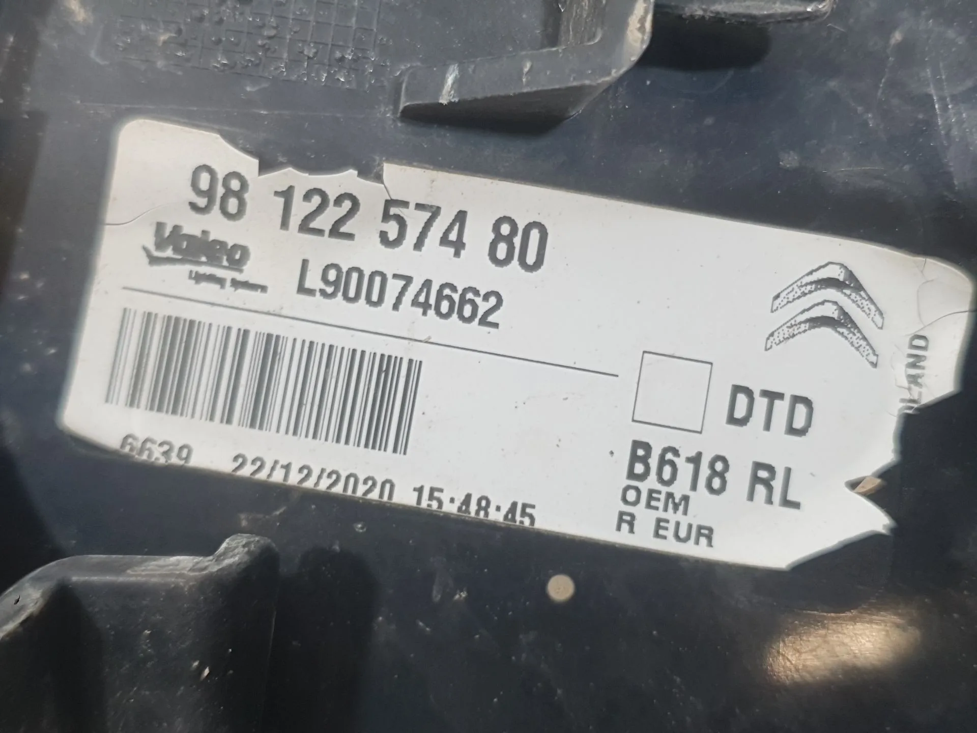 Piloto Trasero Derecho para Citroën C3 Iii (Sx)