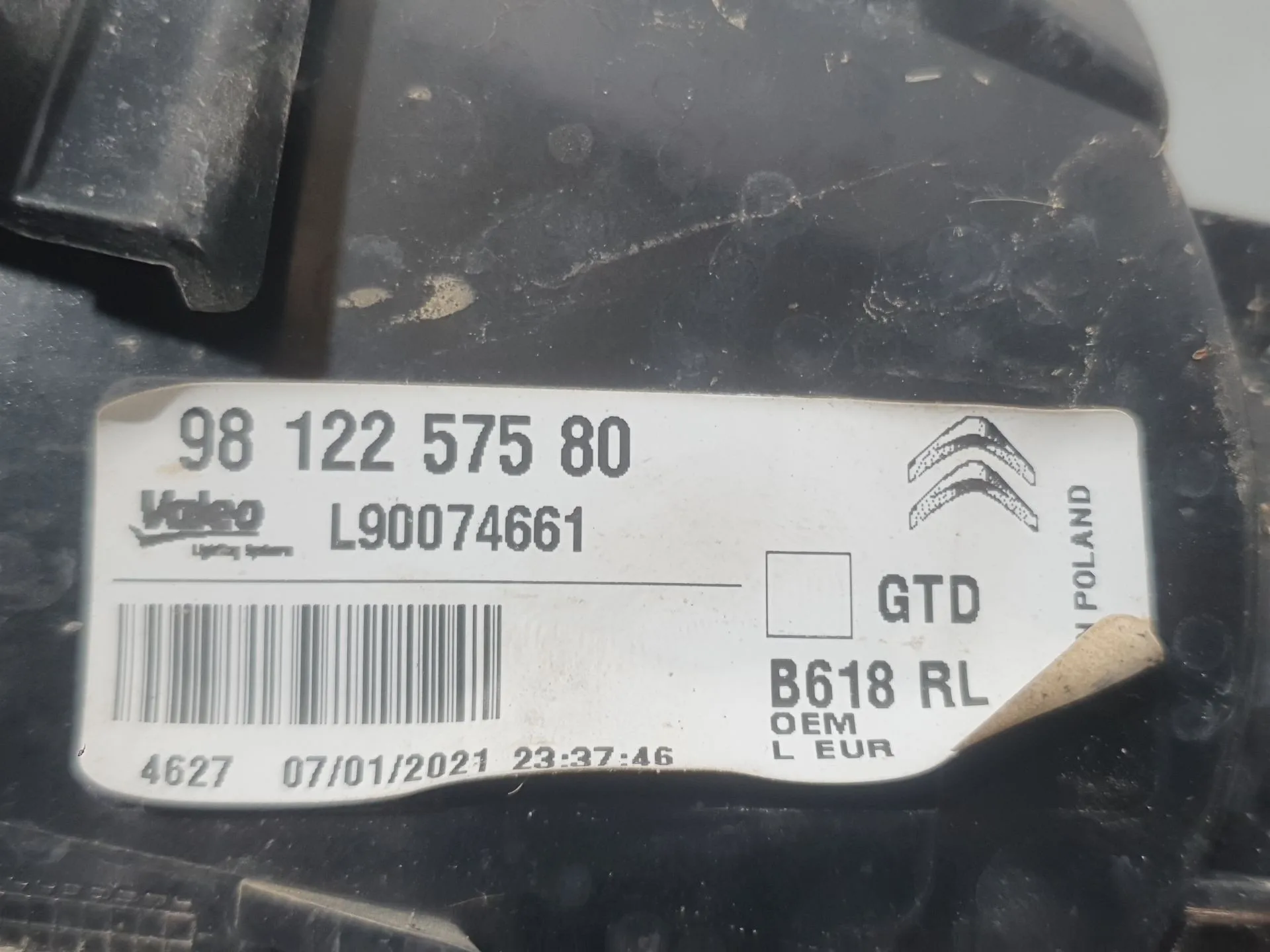 Piloto Trasero Izquierdo para Citroën C3 Iii (Sx)
