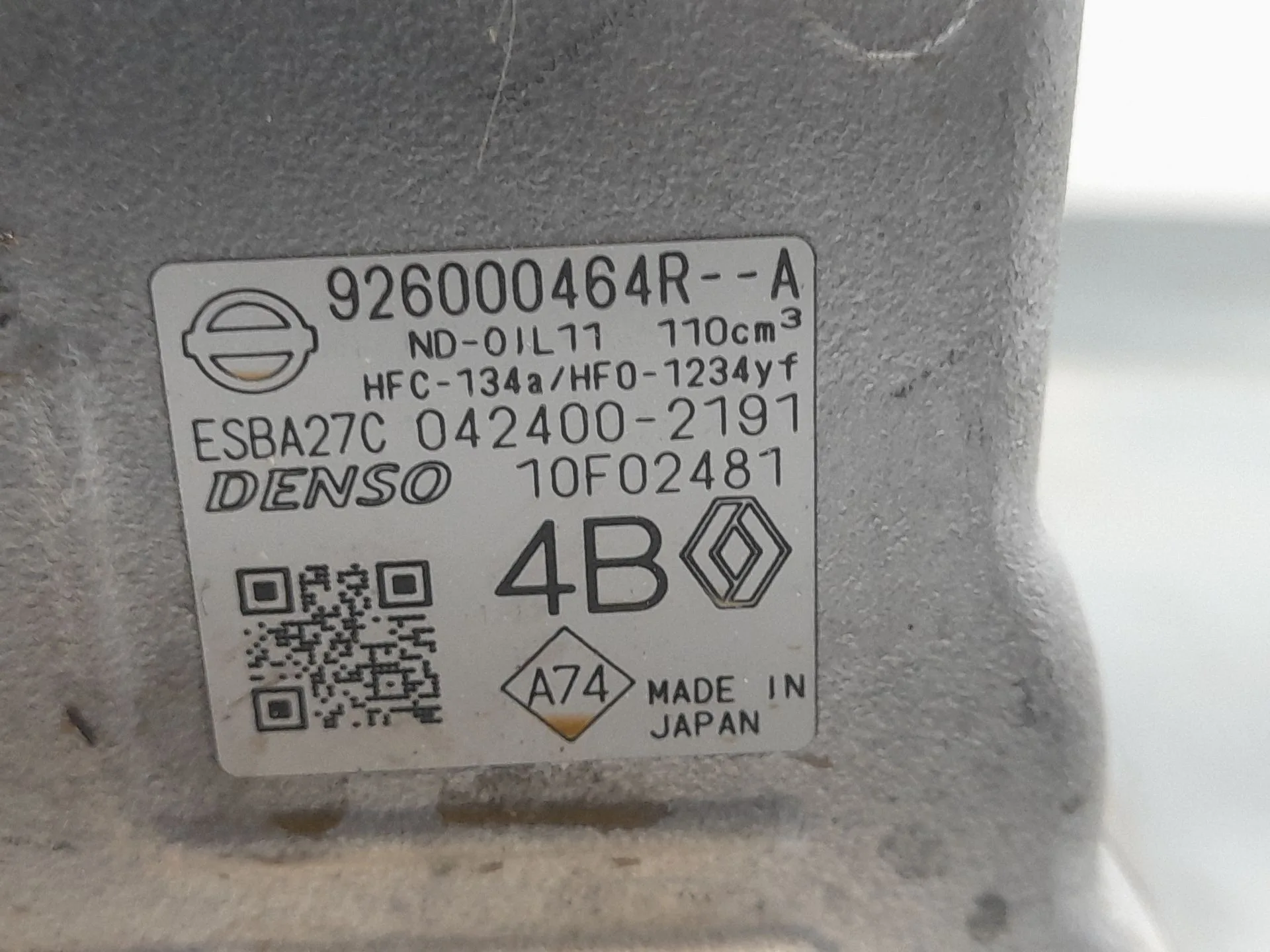Compresor Aire Acondicionado para Renault Kangoo Iii Furgoneta/Monovolumen