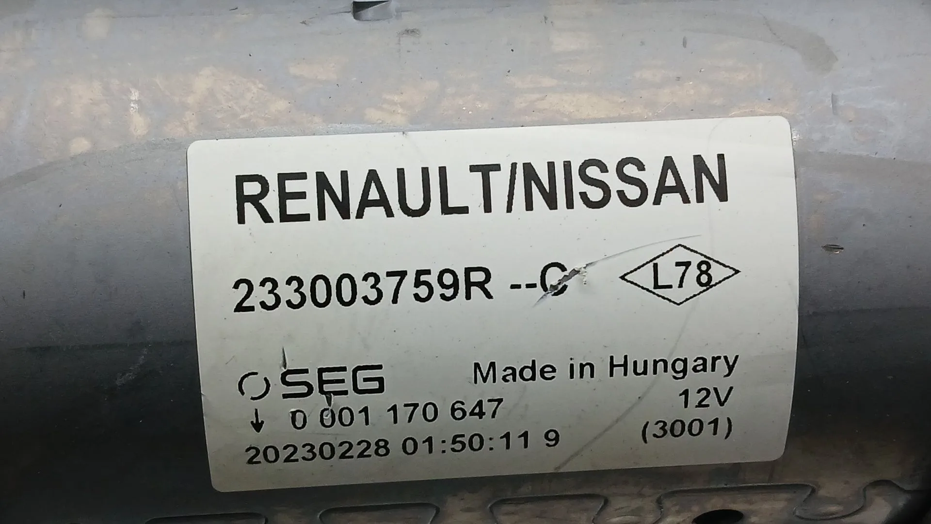Motor Arranque para Renault Express Furgoneta/Monovolumen