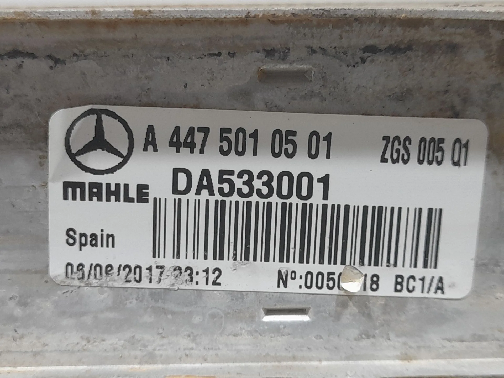 Intercooler para Mercedes-Benz Vito Tourer (W447)
