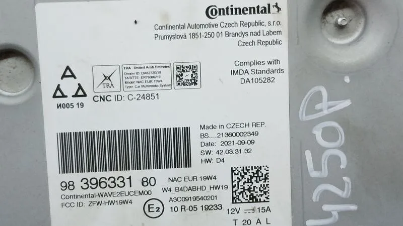 Sistema Audio / Radio para Citroën C4