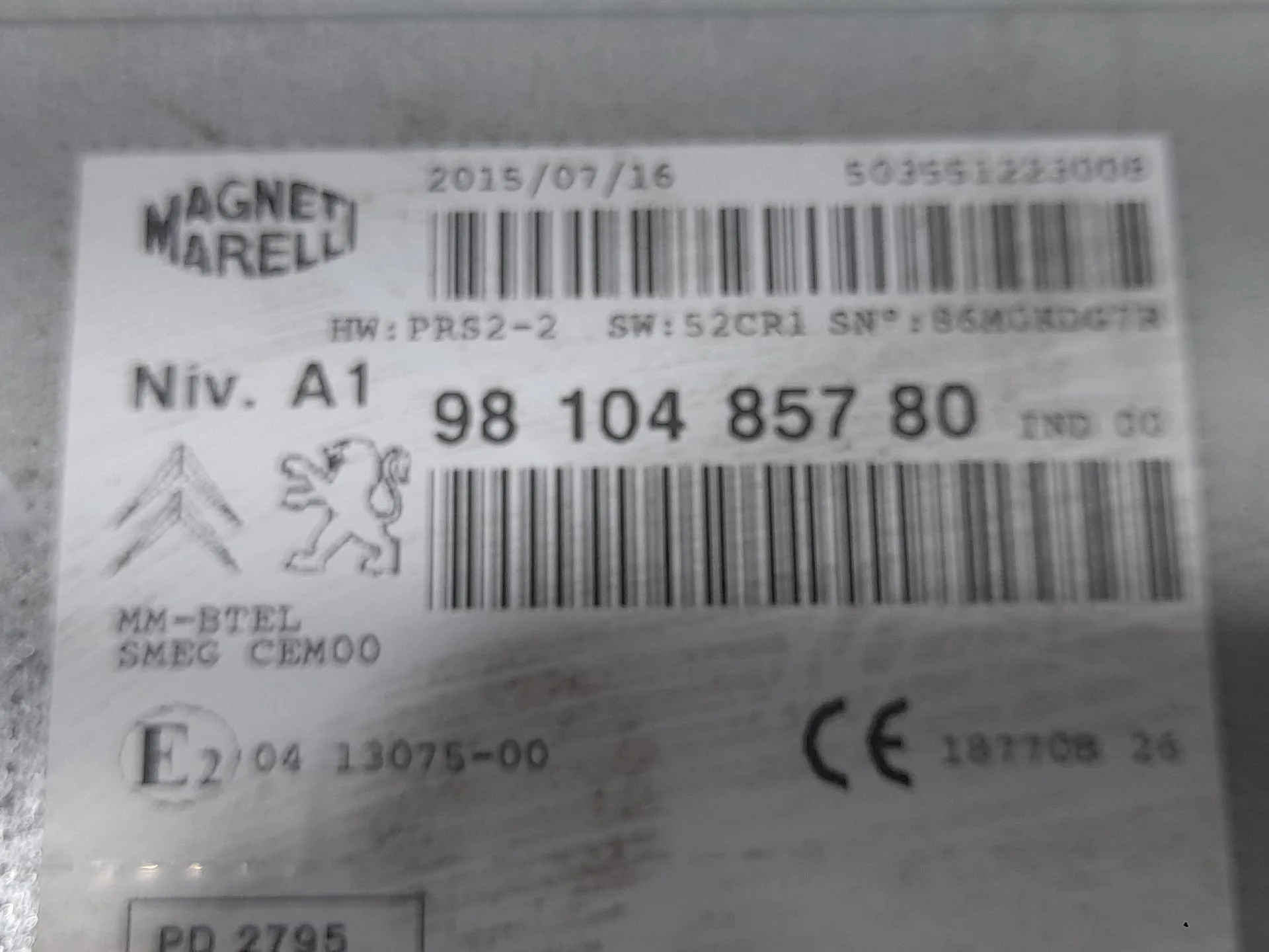 Sistema Audio / Radio para Citroën C4 Picasso Ii