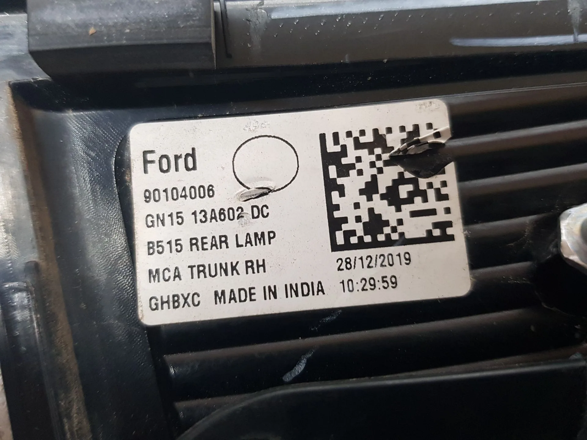 Piloto Trasero Derecho Interior para Ford Ecosport
