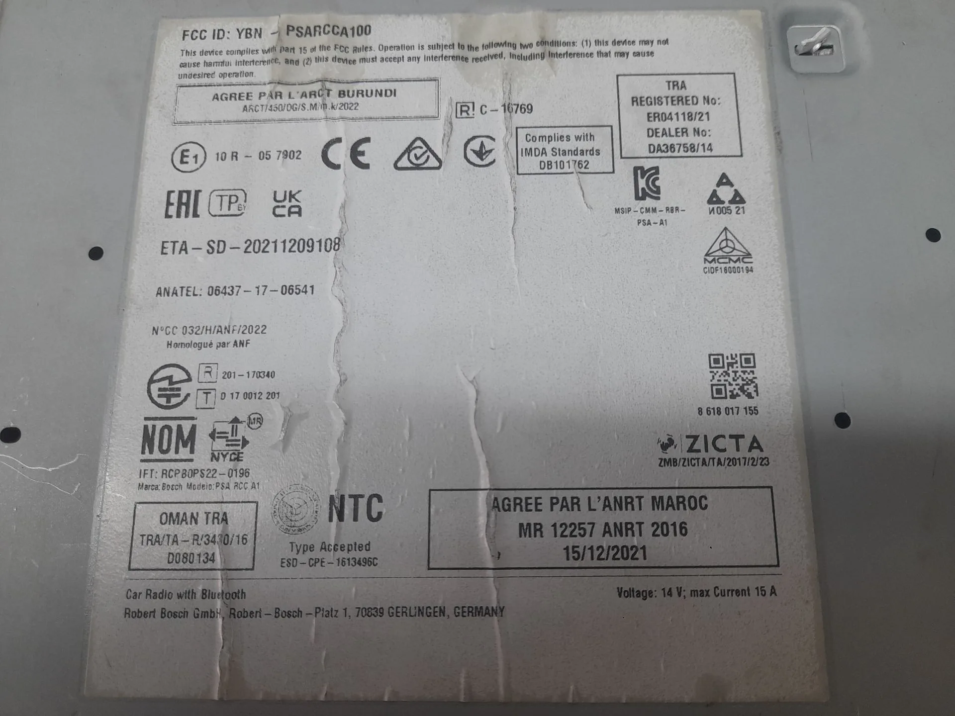 Sistema Audio / Radio para Peugeot 208 Ii (Ub_, Up_, Uw_, Uj_)
