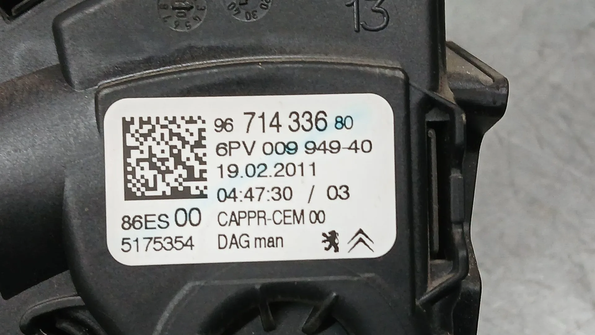Potenciometro Pedal para Peugeot 308 I (4A_, 4C_)