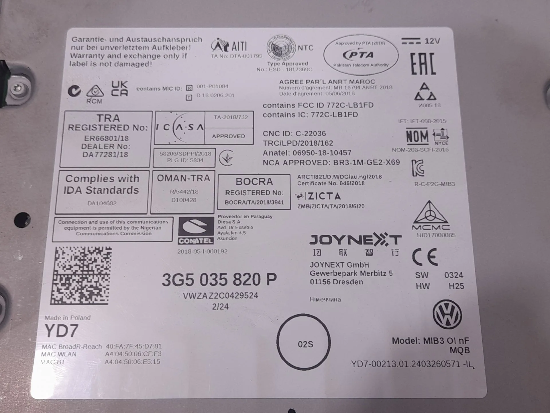 Sistema Audio / Radio para Volkswagen Taigo (Cs1)