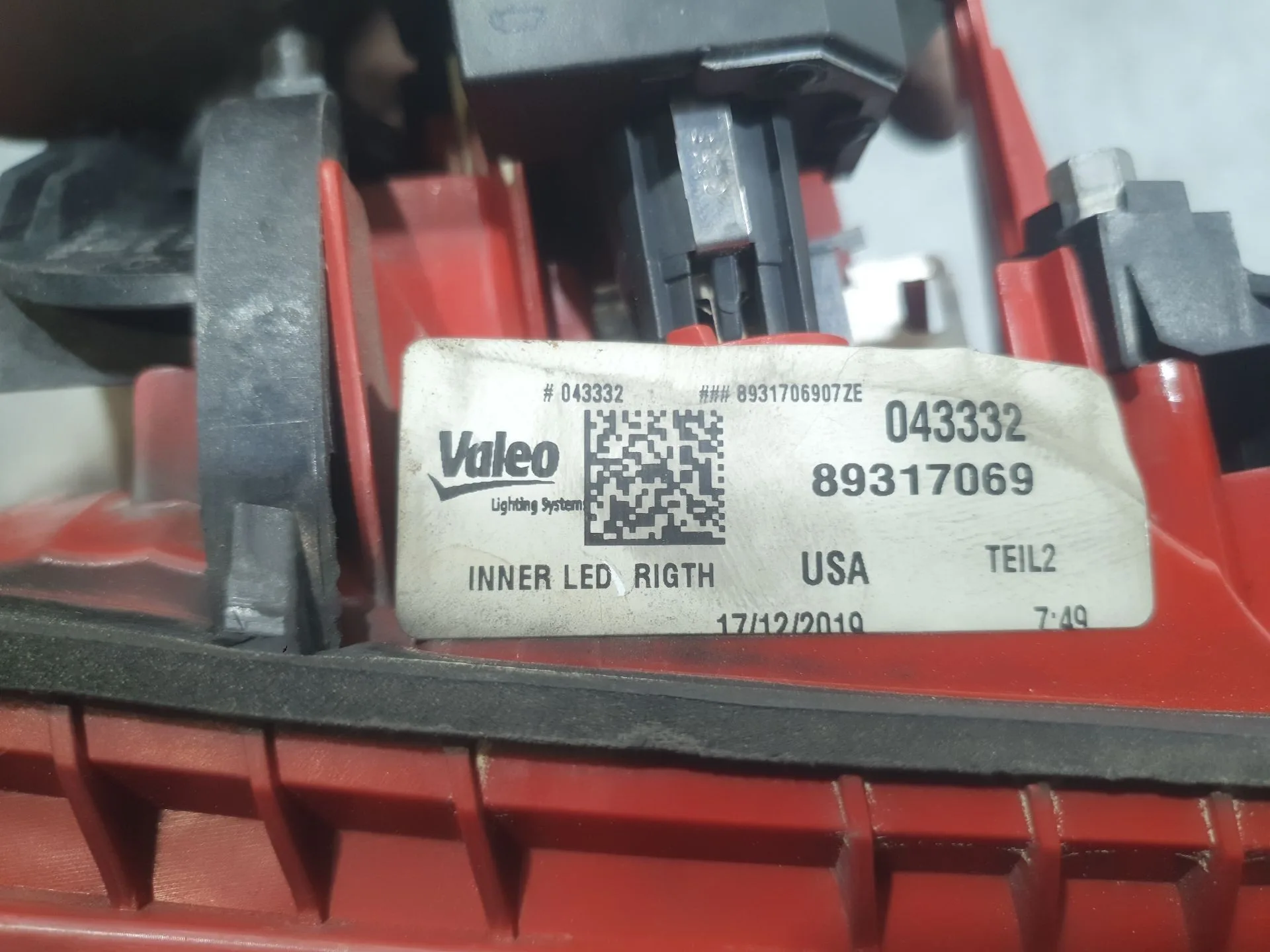Piloto Trasero Derecho Interior para Audi A6 C6 Avant (4F5)