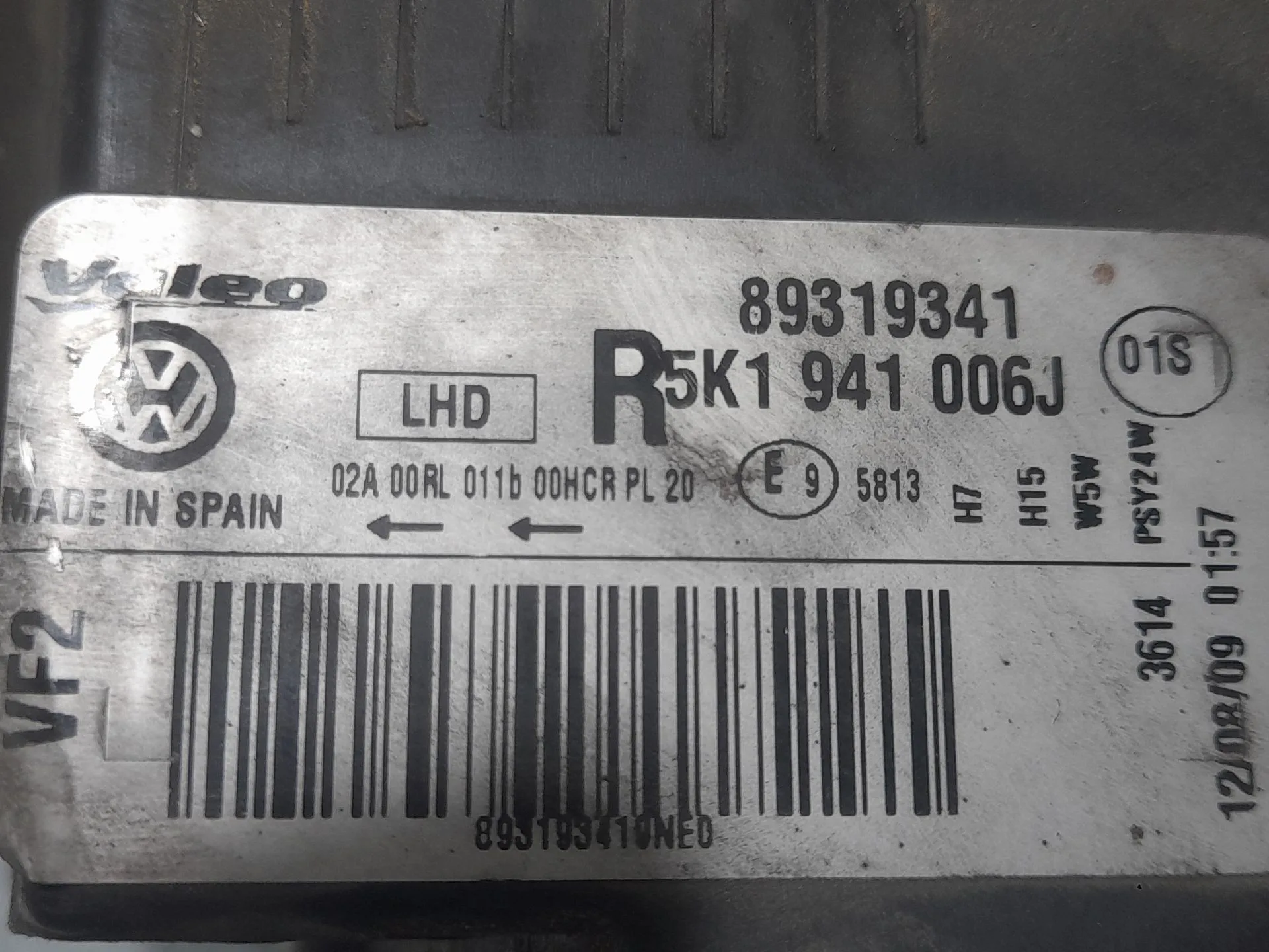 Faro Derecho para Volkswagen Golf Vi (5K1)
