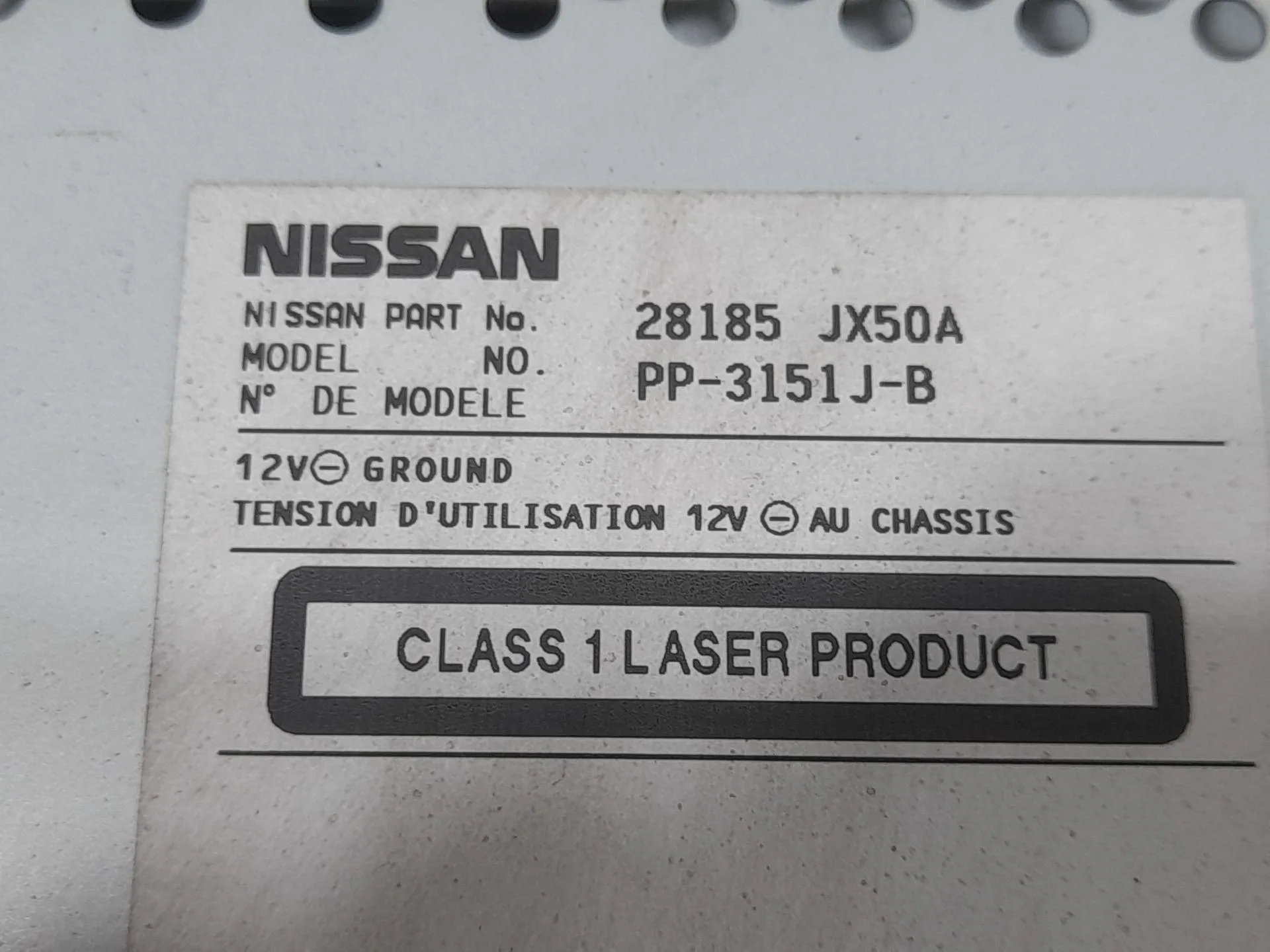 Sistema Audio / Radio Cd para Nissan Nv200 Furgoneta