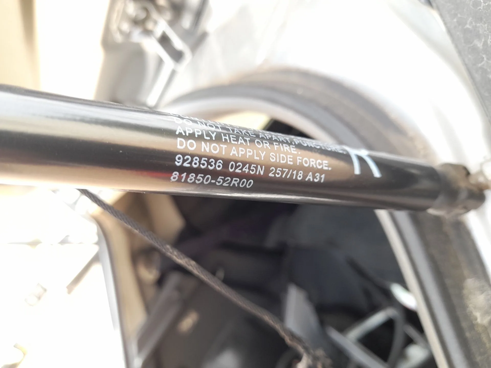 Amortiguadores Maletero / Porton para Suzuki Swift V (Az)