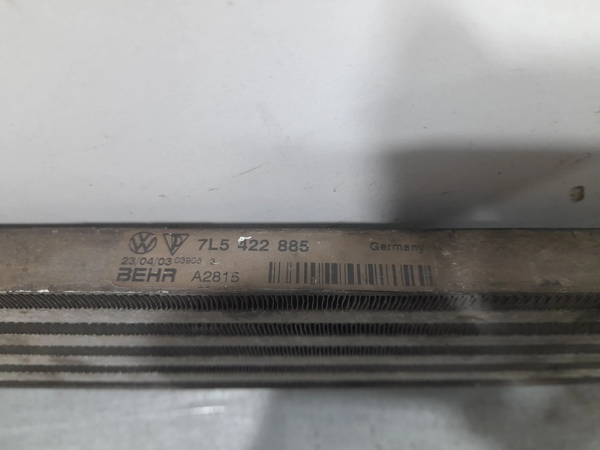 Radiador Agua Adicional para Porsche Cayenne (9Pa)