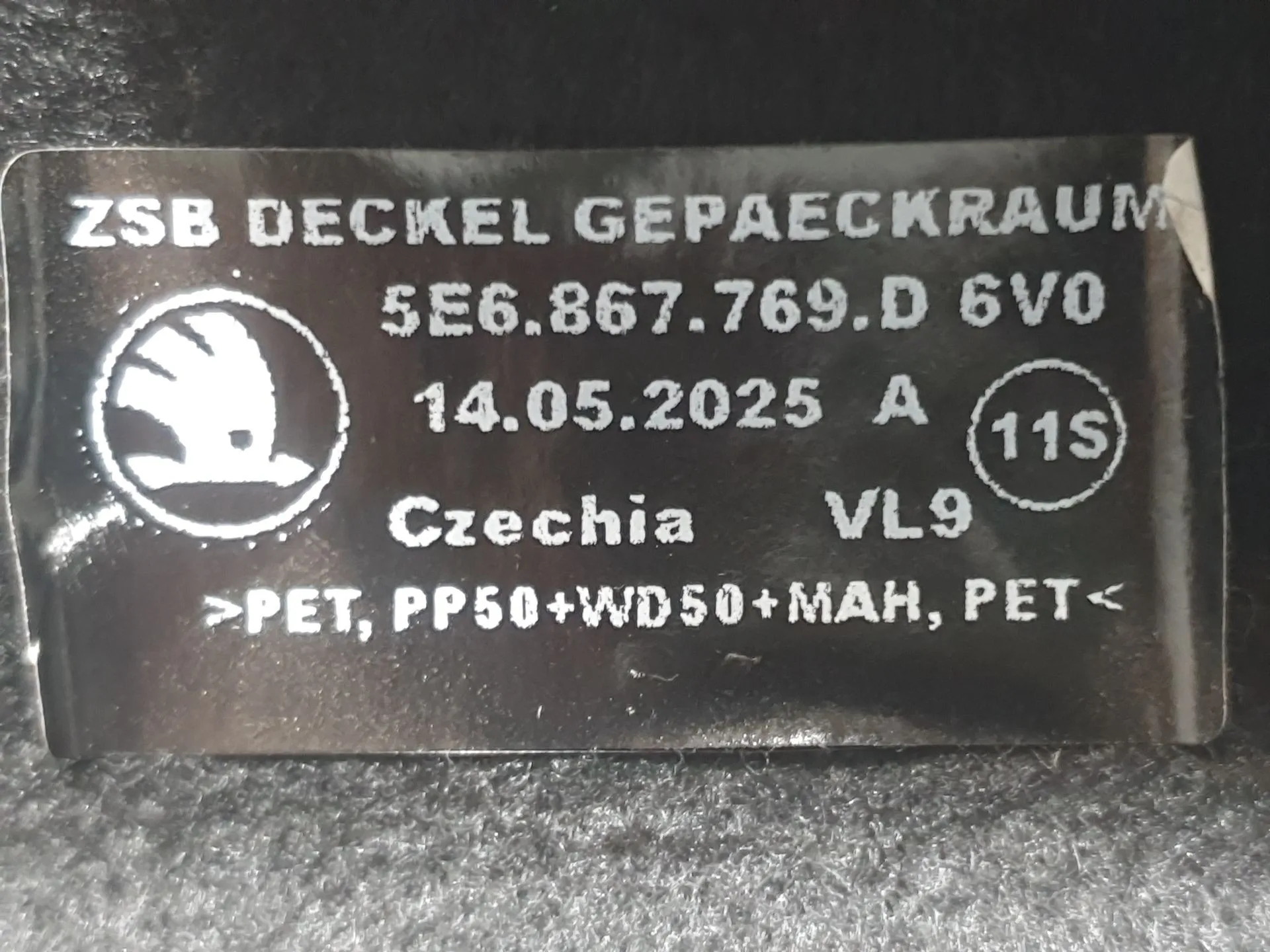 Bandeja Trasera para Skoda Octavia Iv (Nx3, Nn3, Pv3)