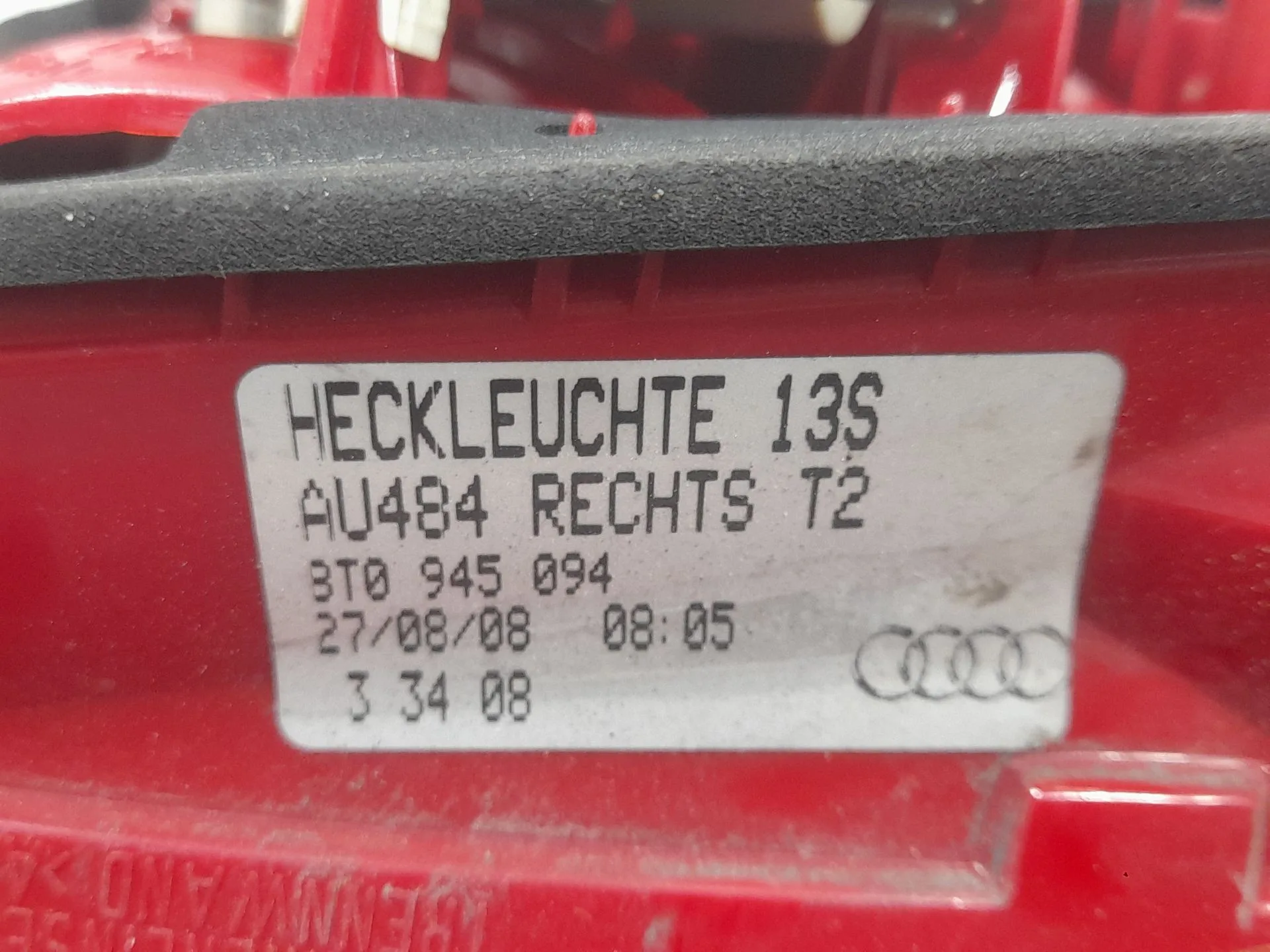Piloto Trasero Derecho Interior para Audi A5 (8T3)