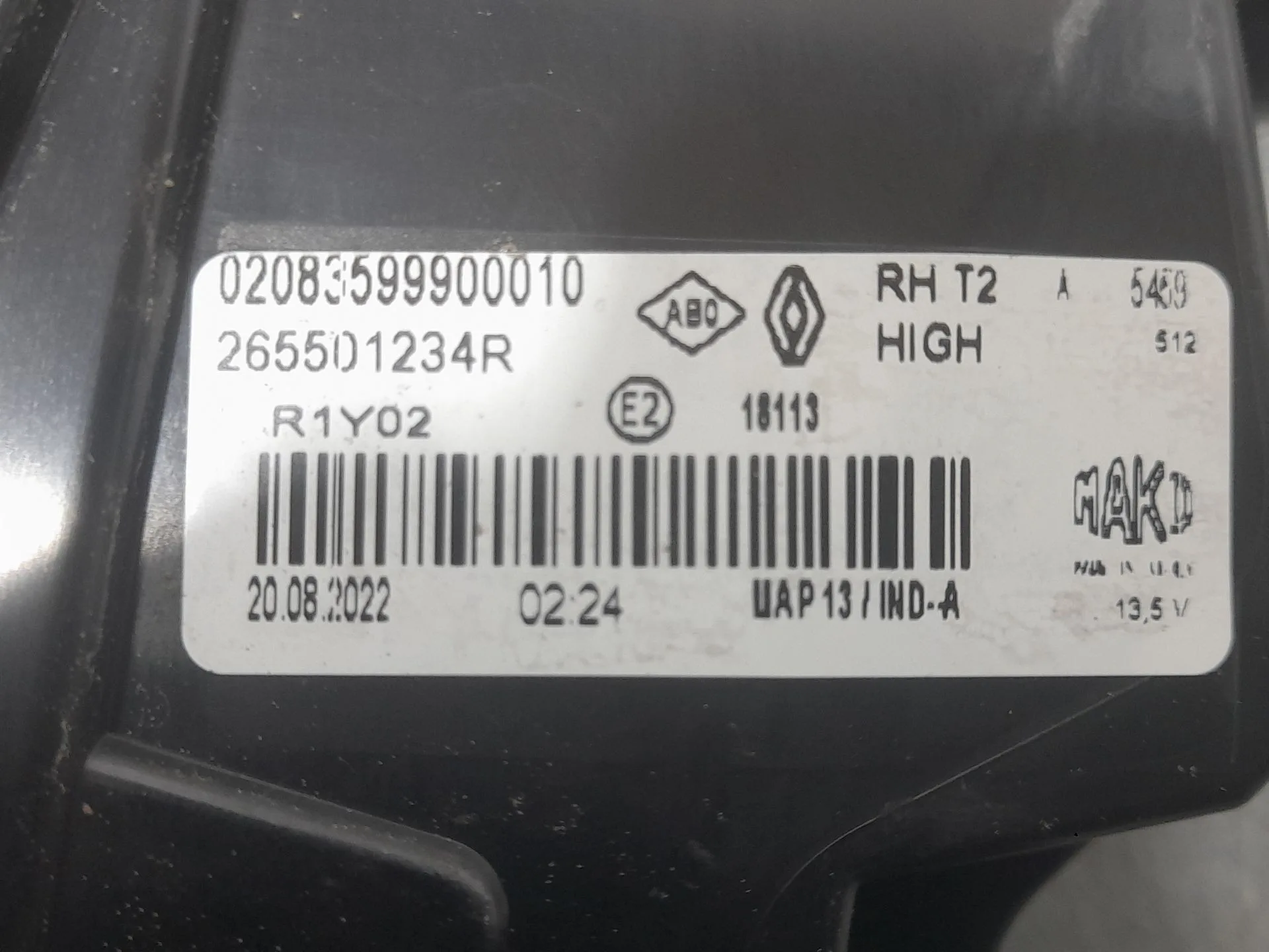 Piloto Trasero Derecho Interior para Renault Captur Ii (Hf_)