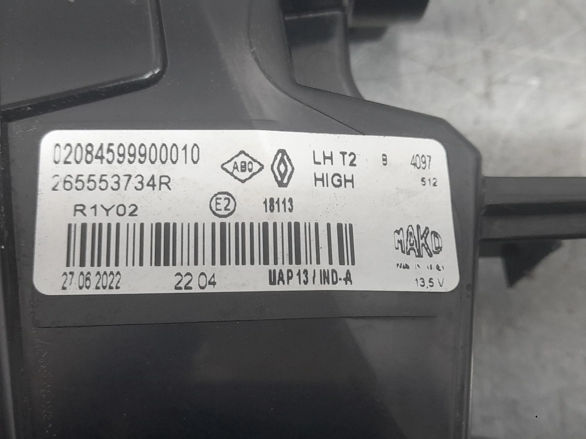 Piloto Trasero Izquierdo Interior para Renault Captur Ii (Hf_)