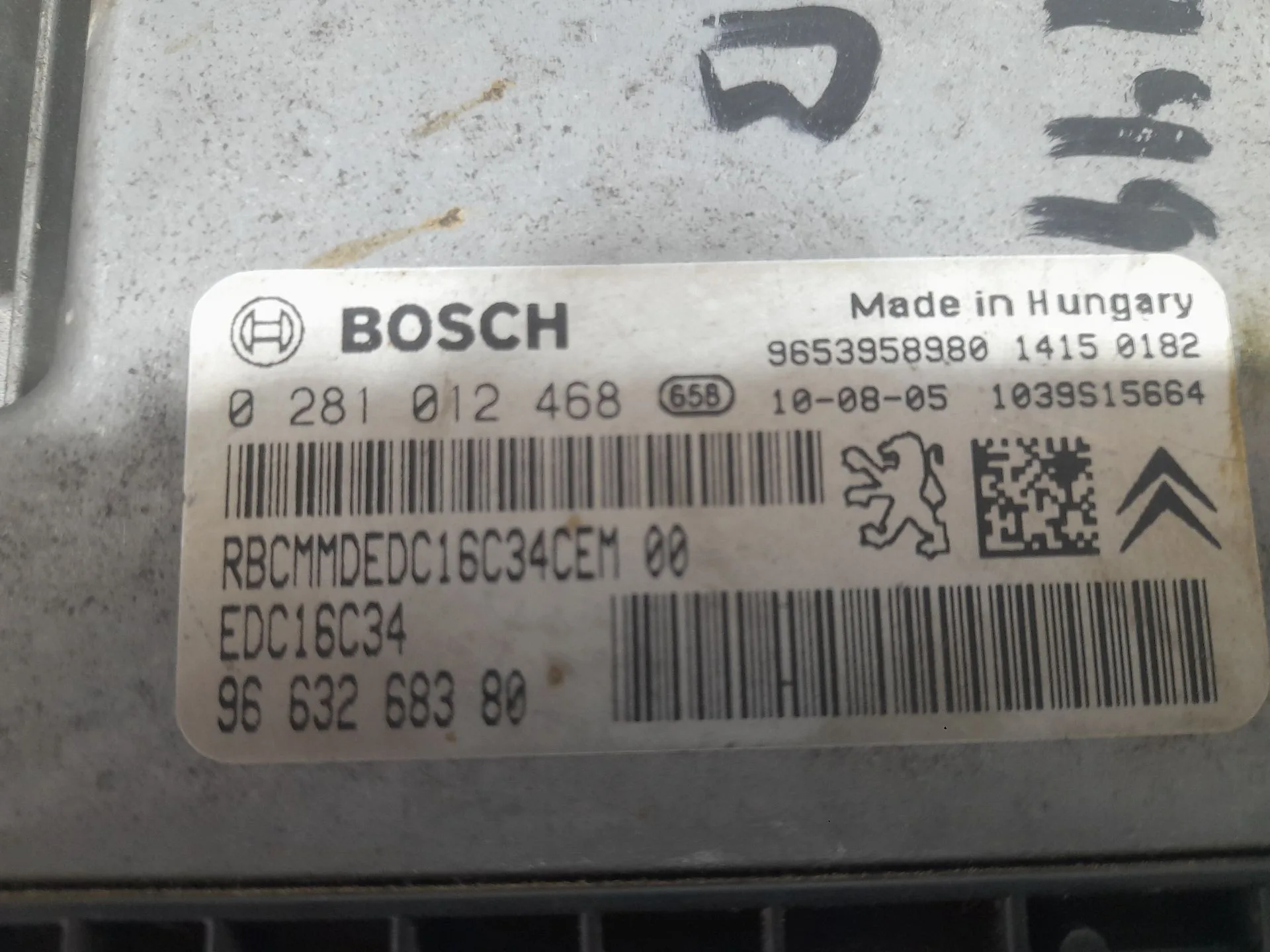 Centralita Motor Uce para Citroën Xsara Picasso