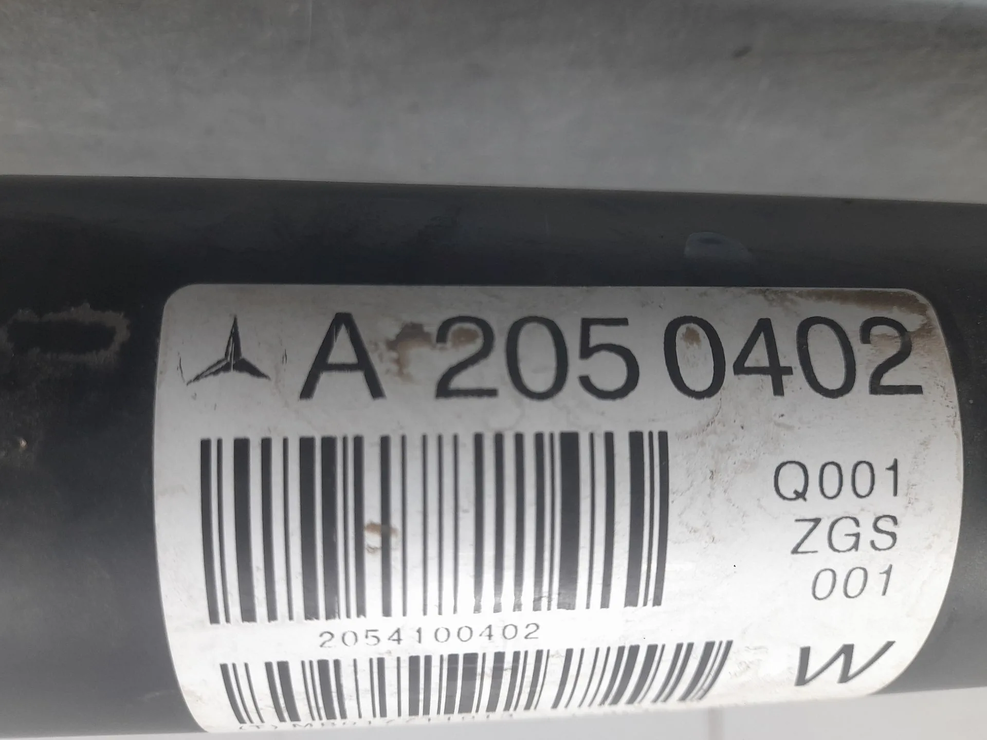 Transmision Central para Mercedes-Benz Clase C Descapotable (A205)