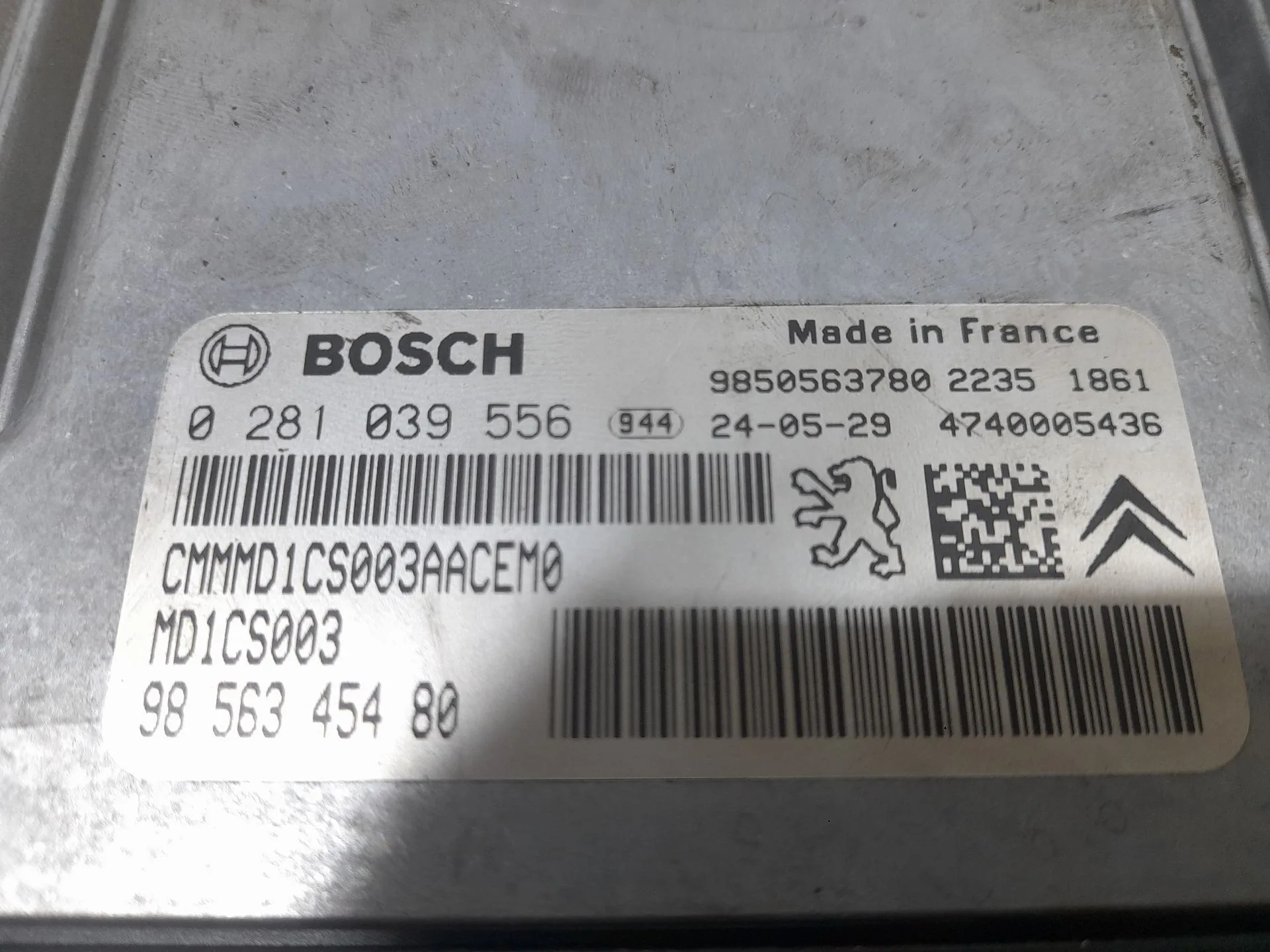 Centralita Motor Uce para Citroën Berlingo Furgoneta/Monovolumen (K9)