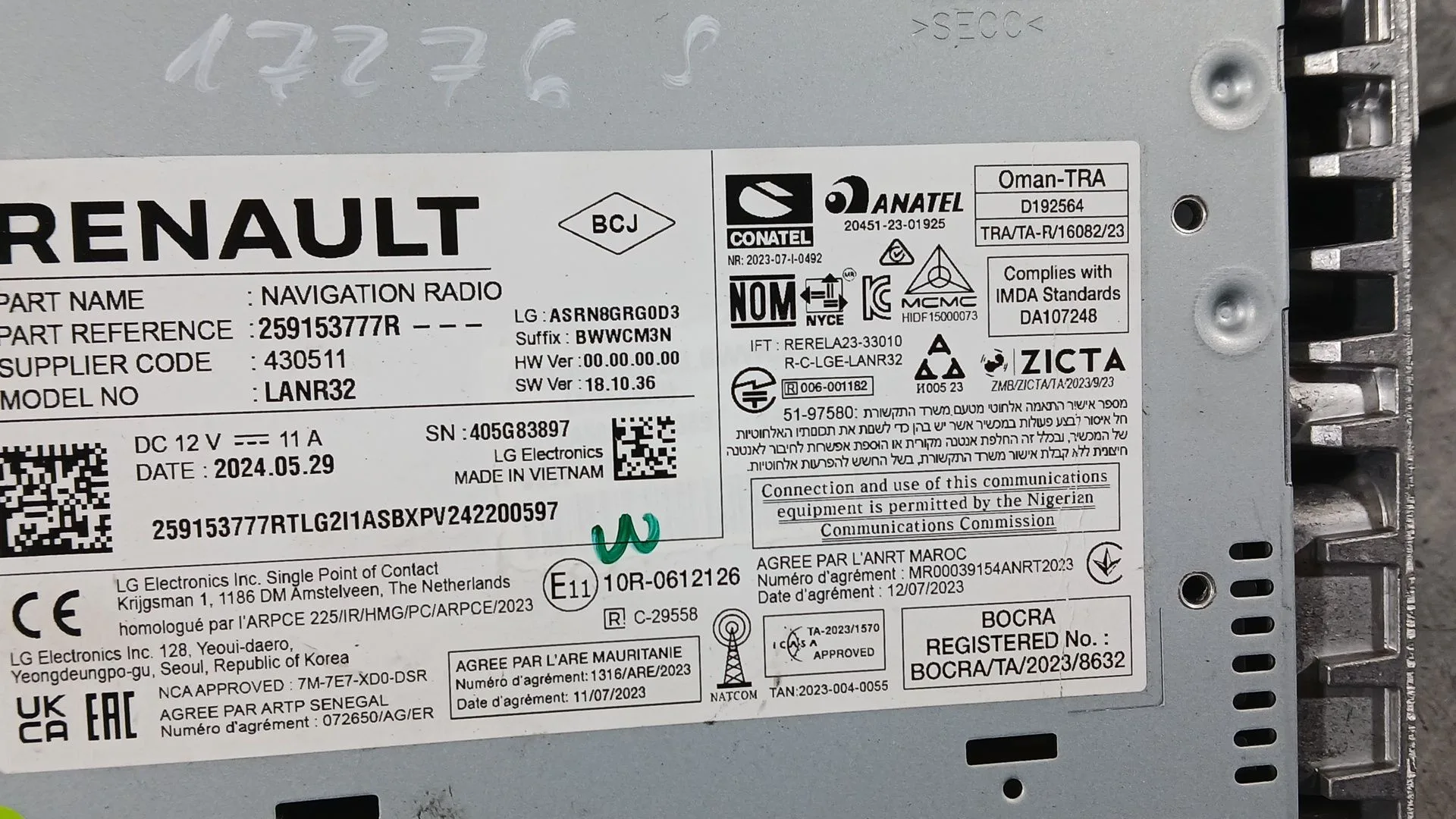 Sistema Audio / Radio para Renault Captur Ii (Hf_)