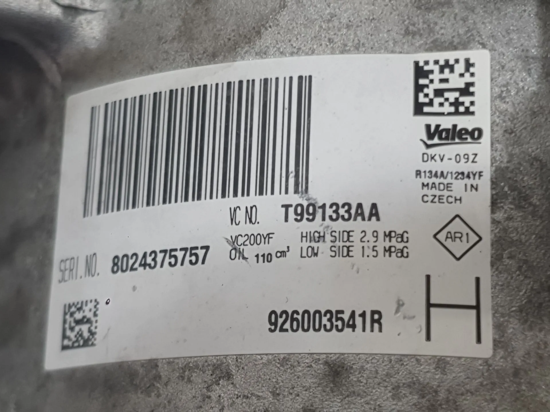 Compresor Aire Acondicionado para Nissan Micra V (K14)