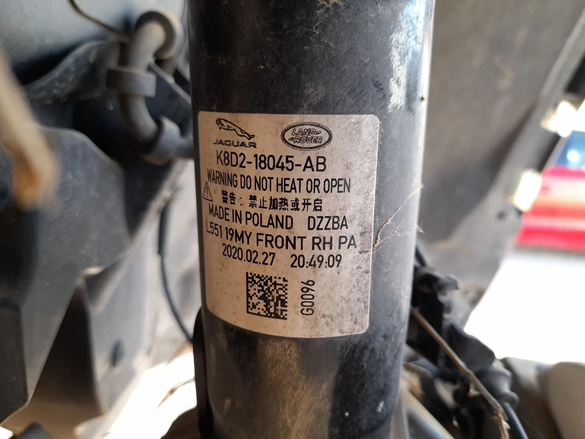 Amortiguador Delantero Derecho para Land Rover Range Rover Evoque (L551)