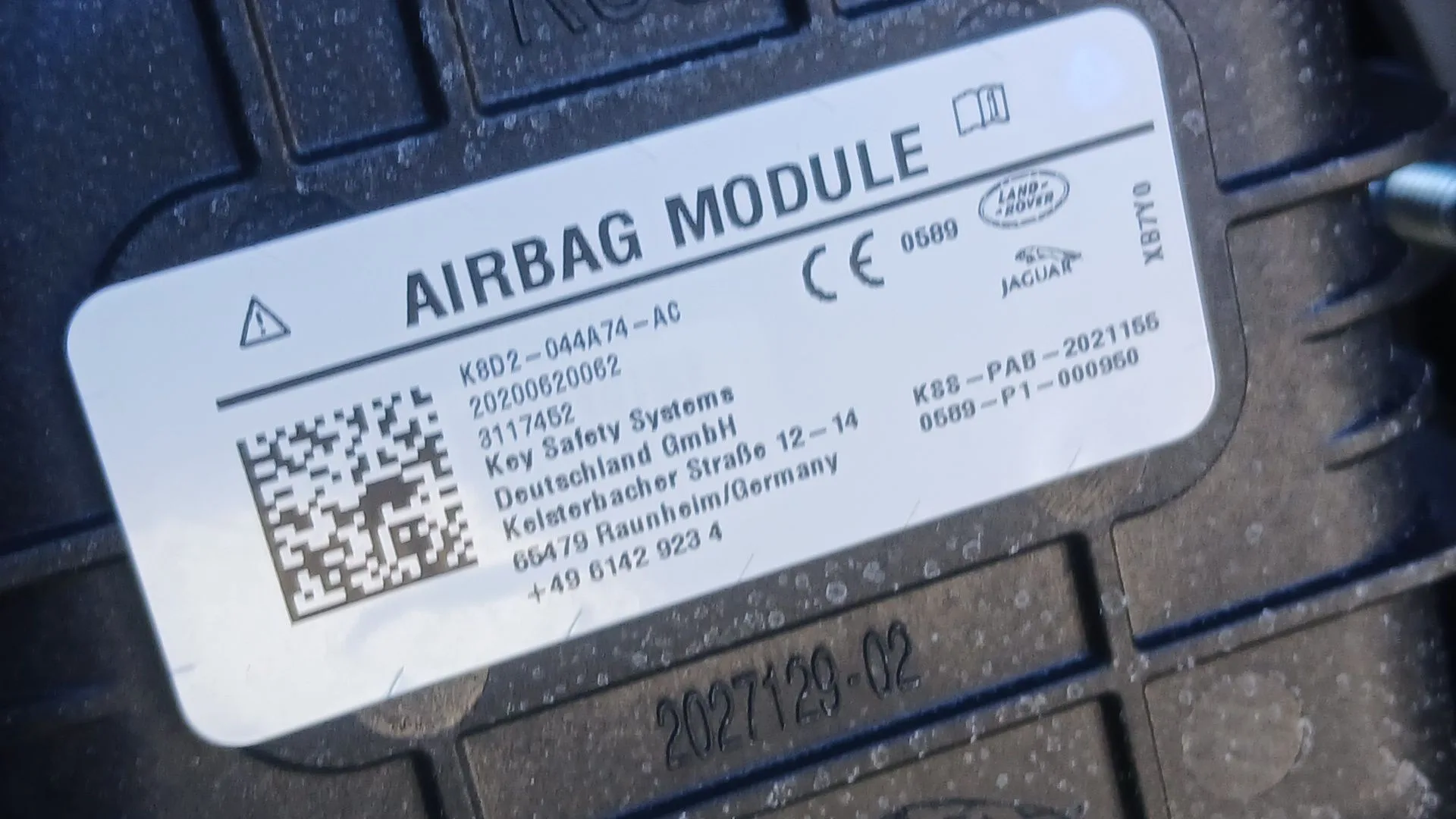 Kit Airbag para Land Rover Range Rover Evoque (L551)