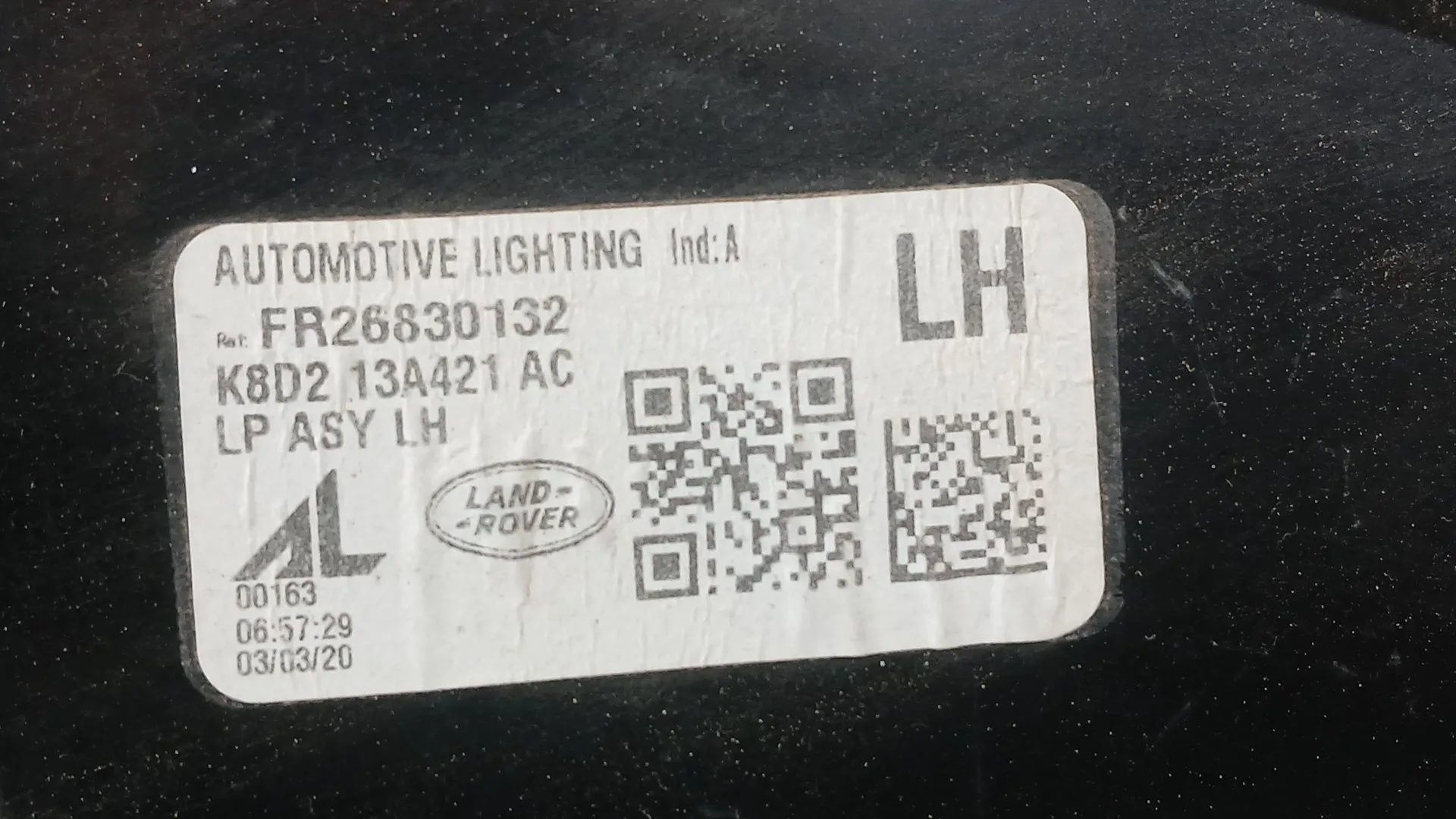 Piloto Trasero Izquierdo Interior para Land Rover Range Rover Evoque (L551)