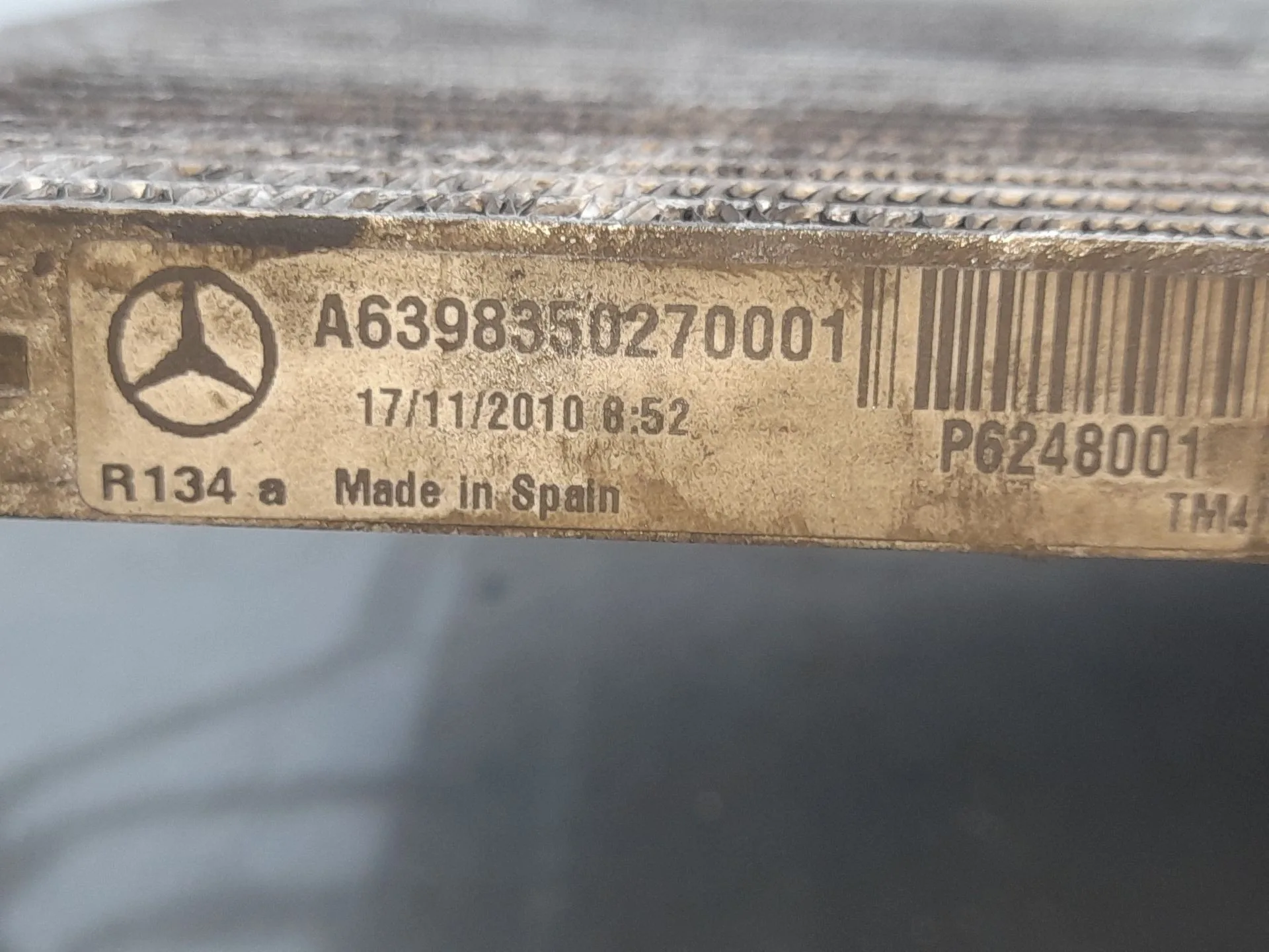 Condensador / Radiador Aire Acondicionado para Mercedes-Benz Vito / Mixto Furgoneta (W639)