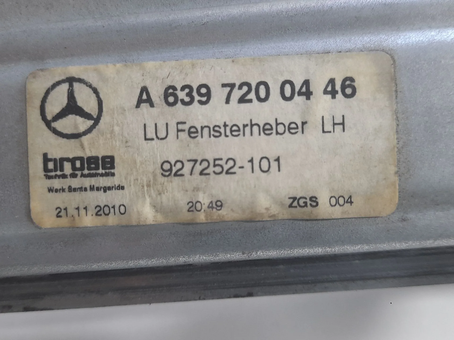 Elevalunas Delantero Izquierdo para Mercedes-Benz Vito / Mixto Furgoneta (W639)