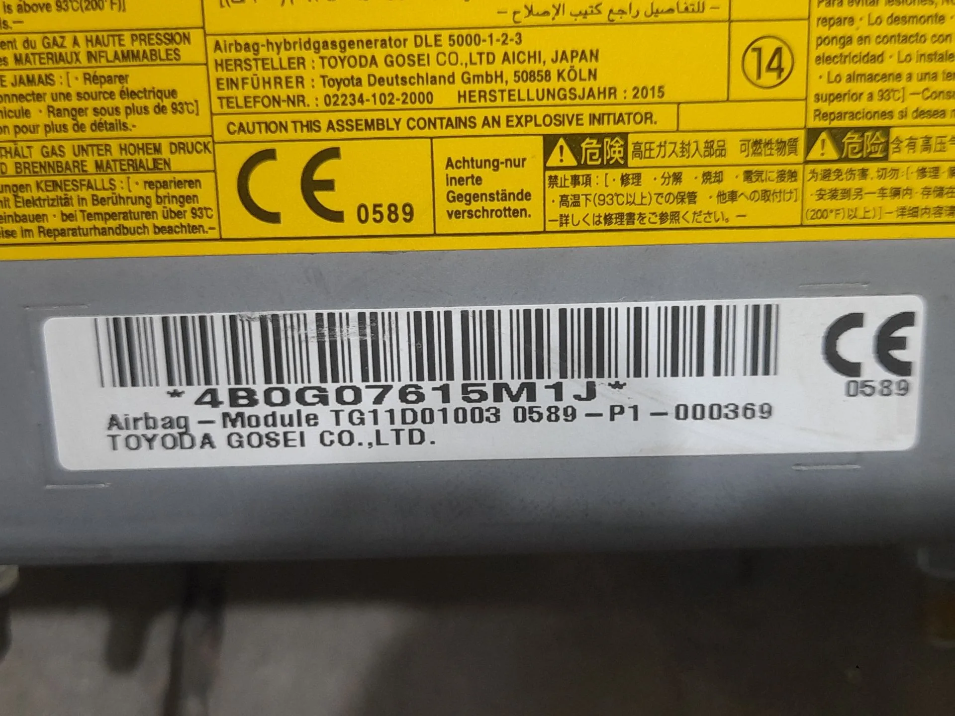 Airbag Rodillas para Toyota Rav 4