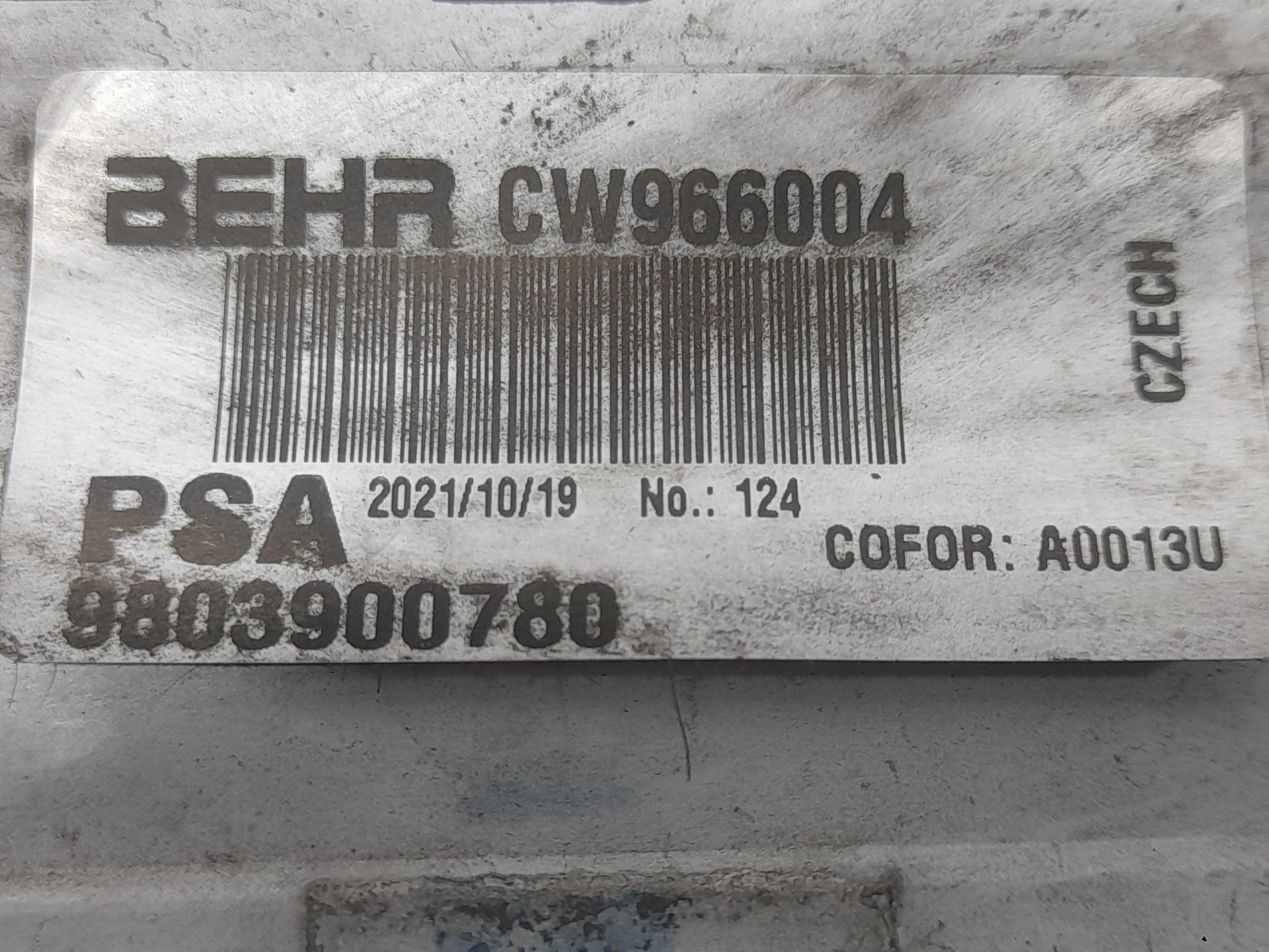 Intercooler para Citroën C3 Iii (Sx)