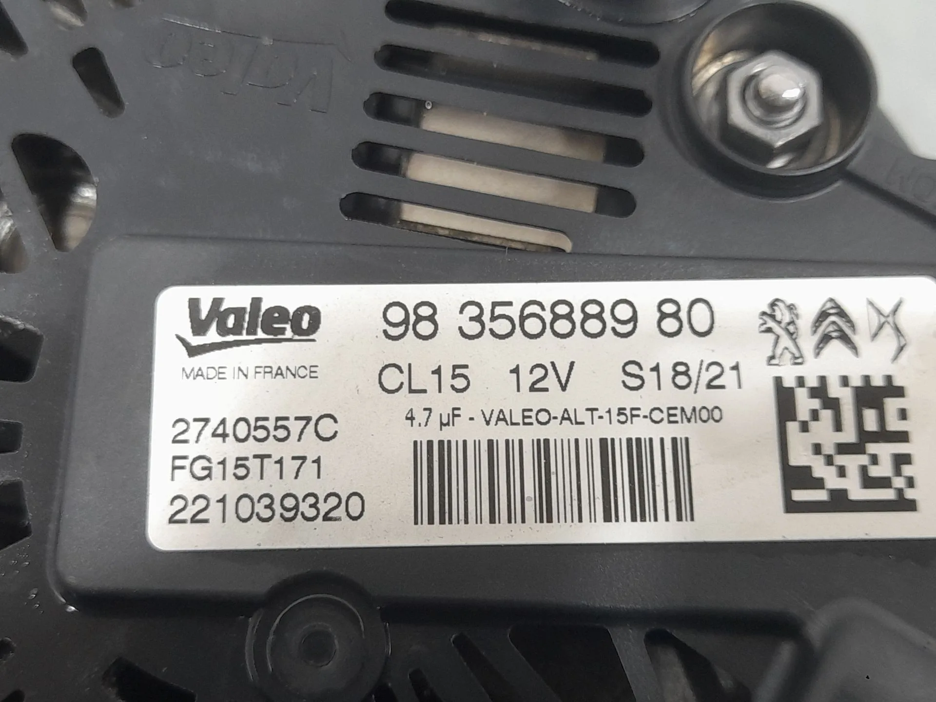 Alternador para Peugeot 2008 Ii (Ud_, Us_, Uy_, Uj_, Ur_, Uc_)