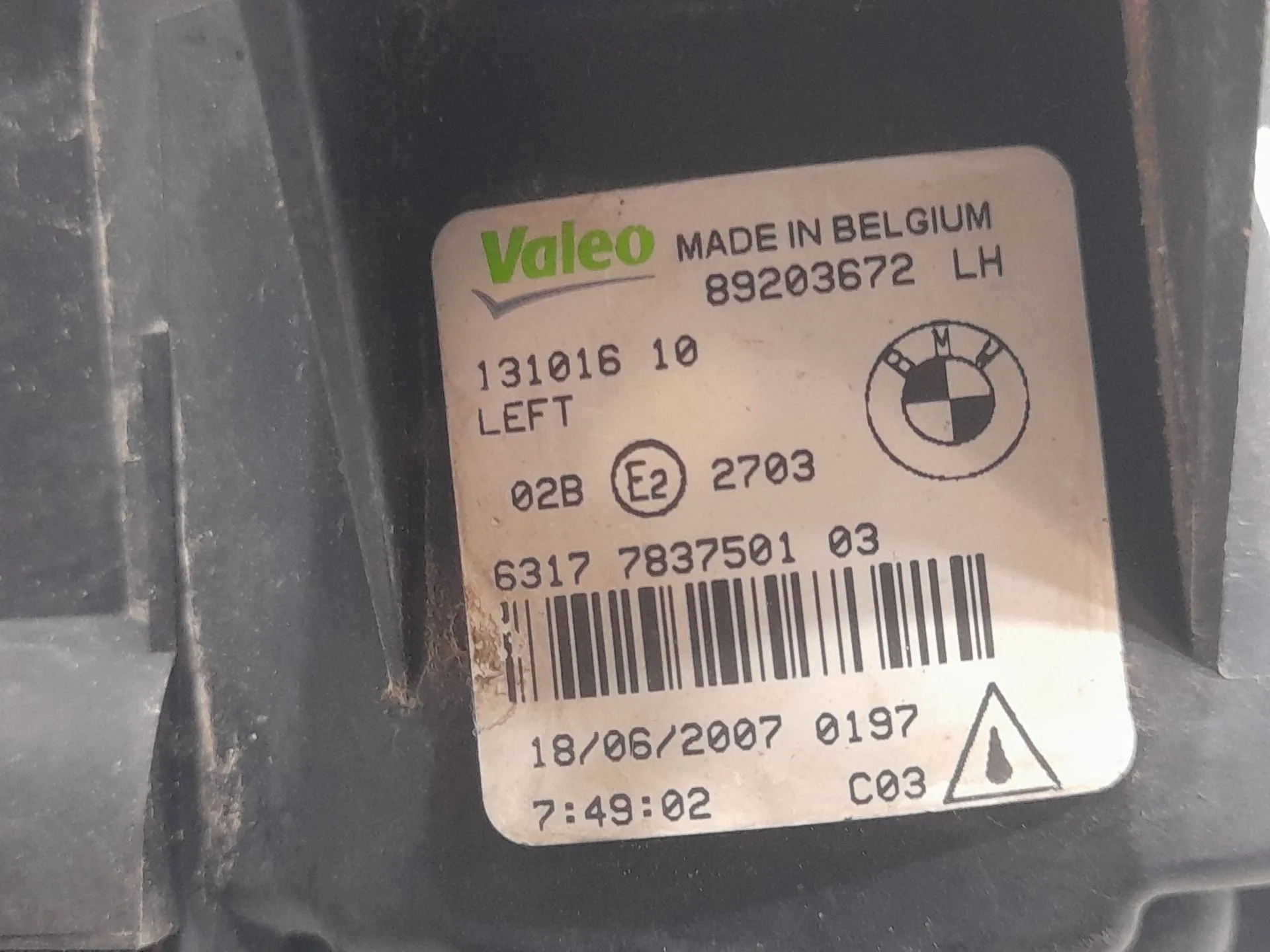 Faro Antiniebla Izquierdo para Bmw 1 (E81)